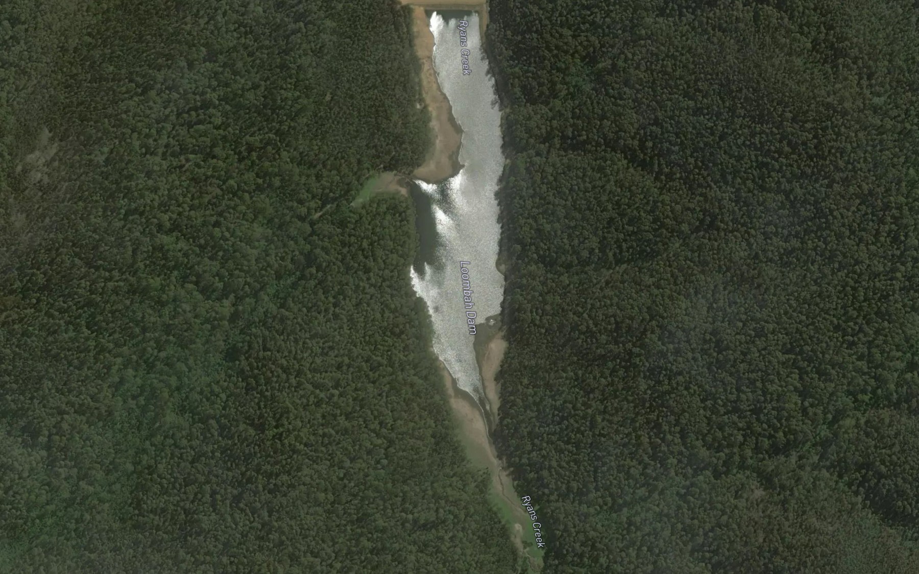Satellite map of the McCallsay Reservoir