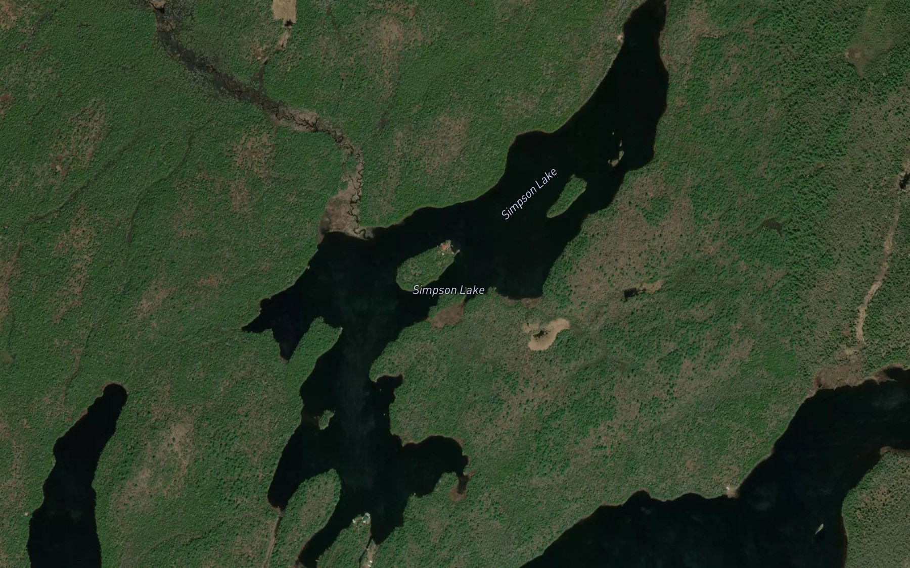 Satellite map of the Simpson Lake