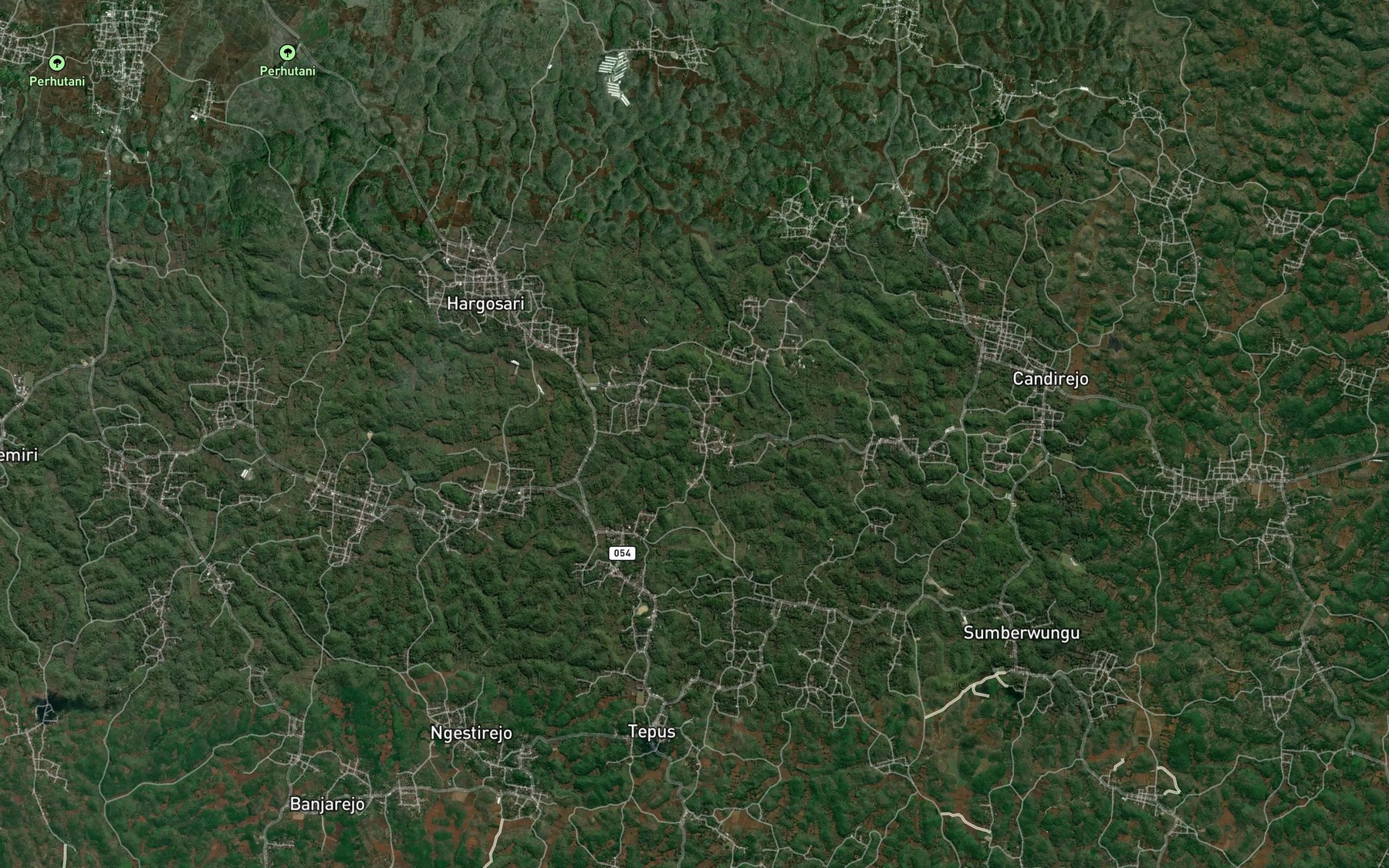 Satellite map of the Telaga Jrakah