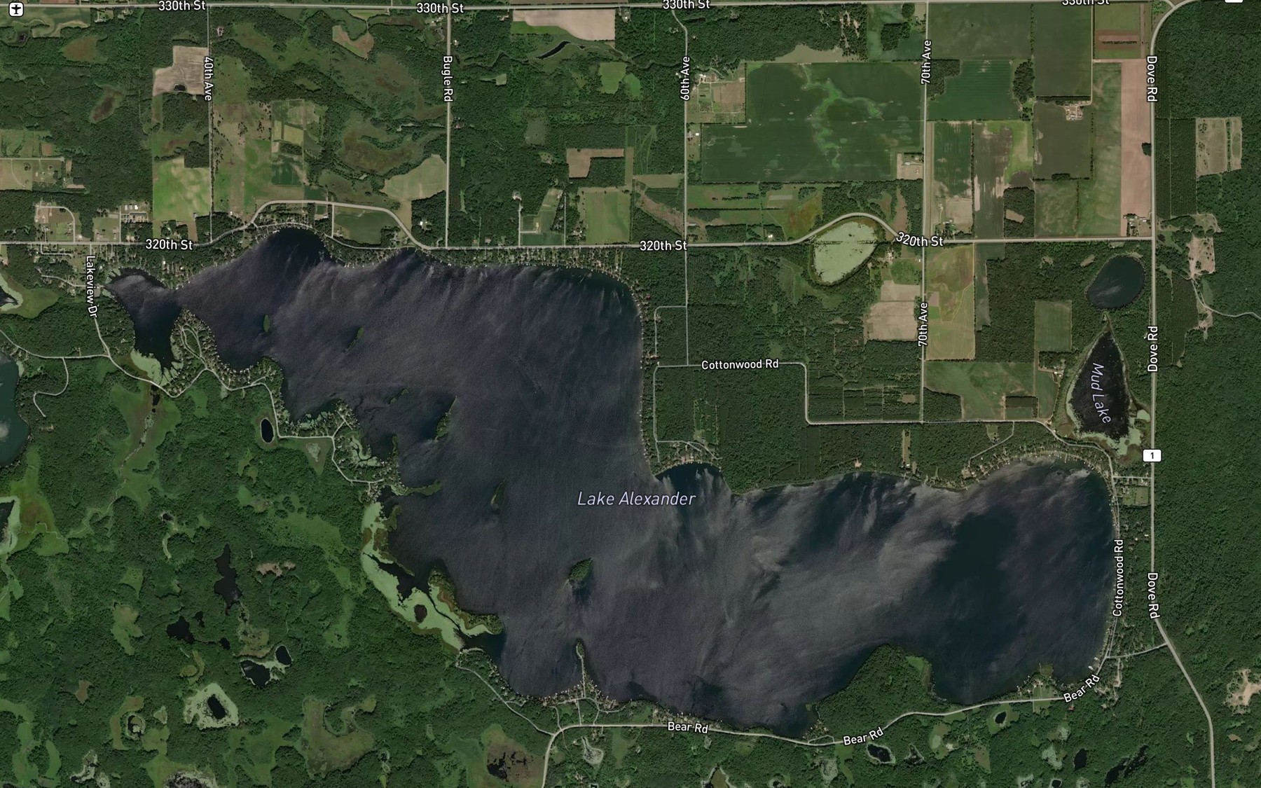 Satellite map of the The Flats