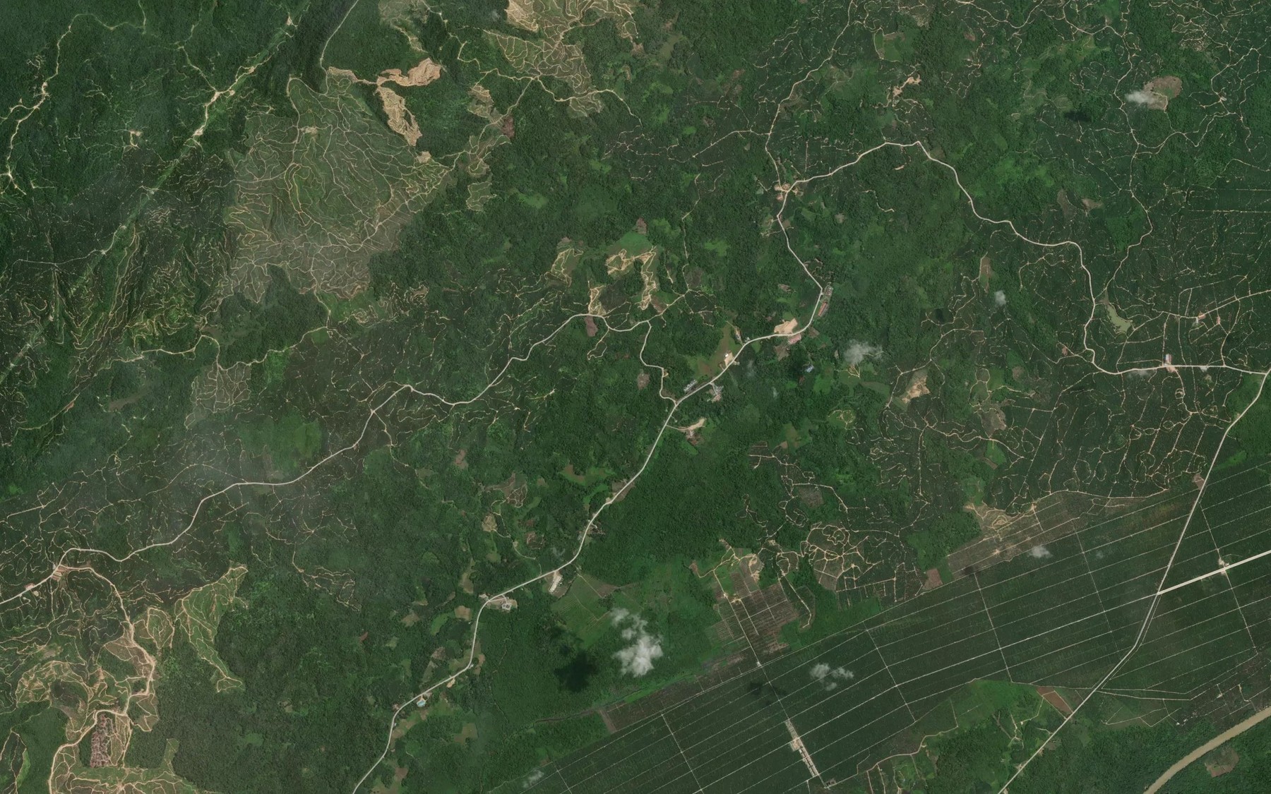 Satellite map of the Sungai Belabai