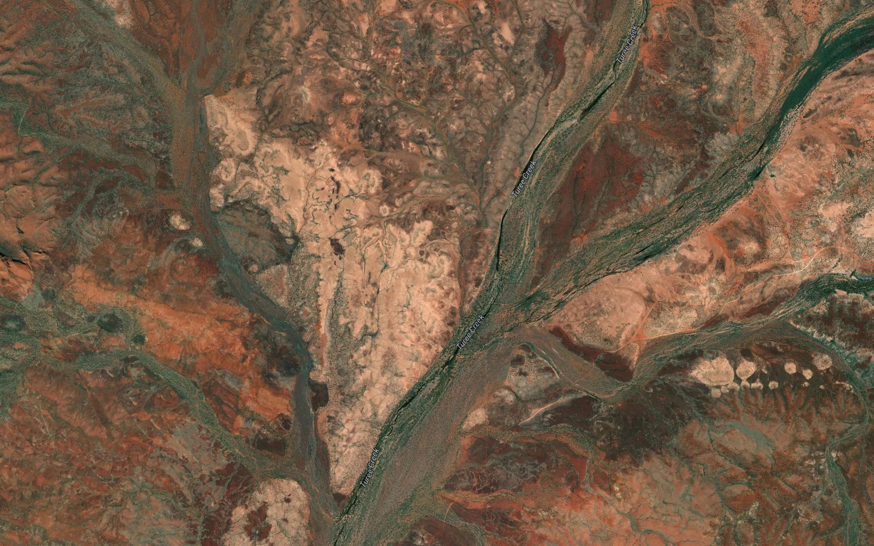 Satellite map of the Fork Creek