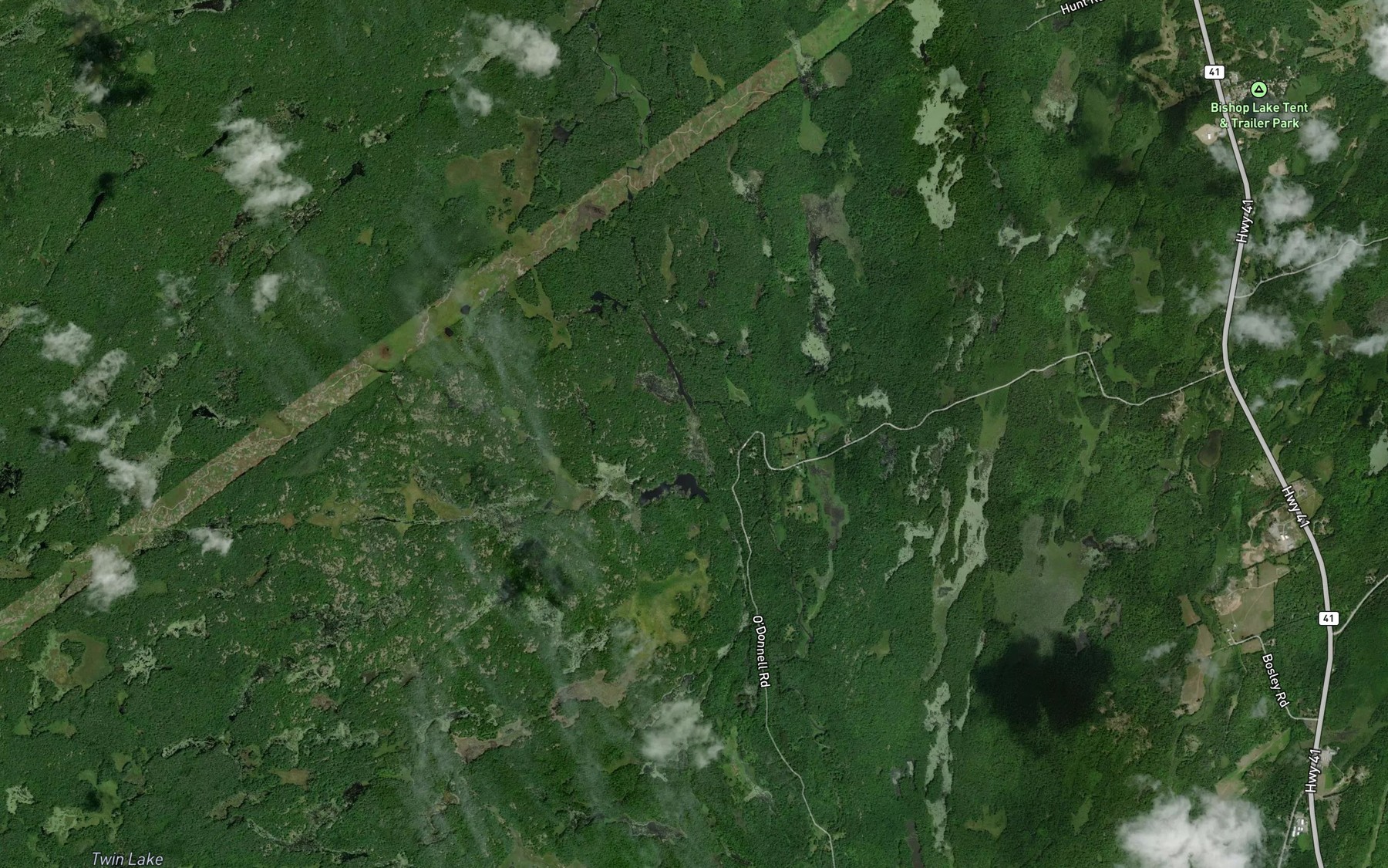 Satellite map of the Slave Lake