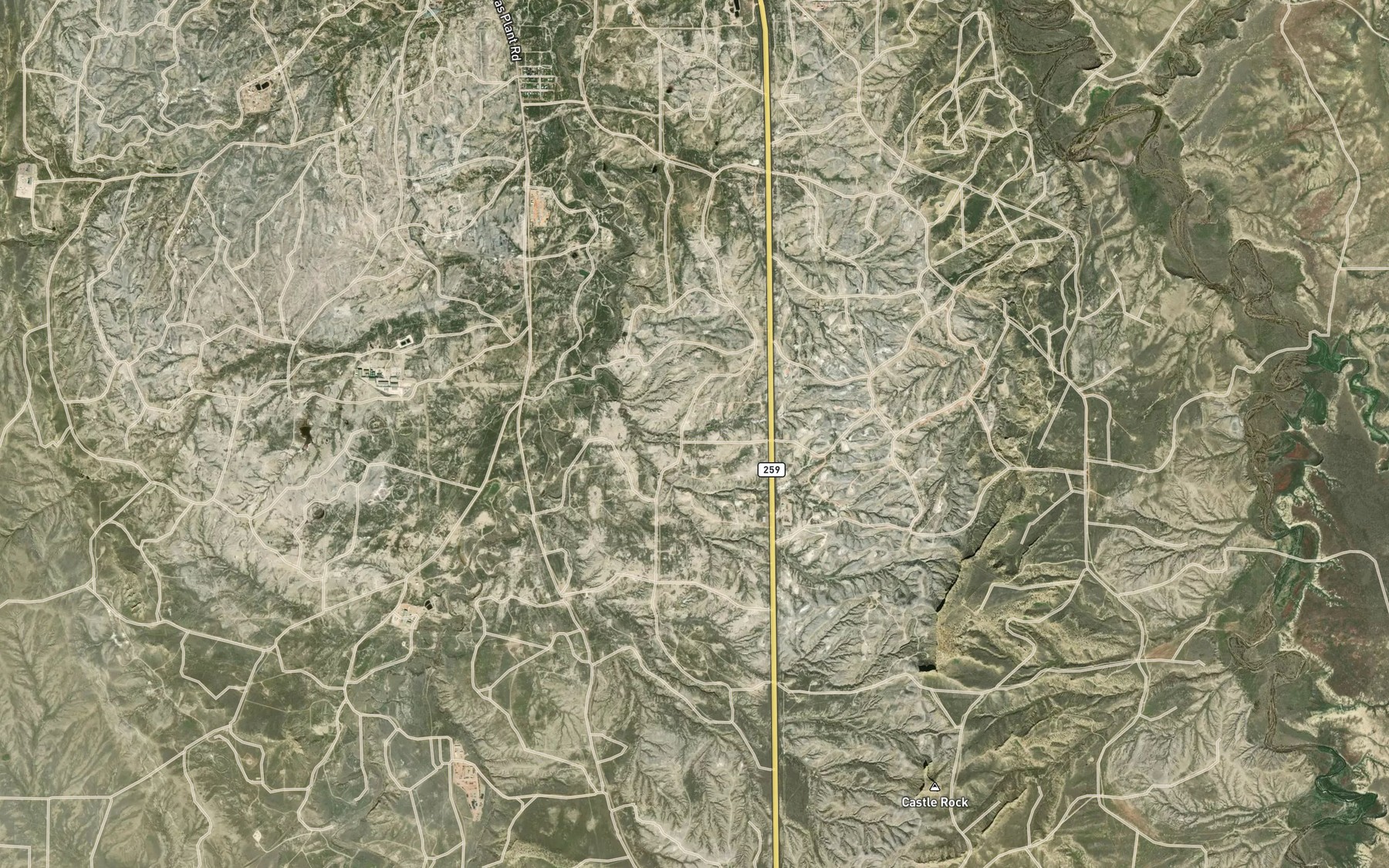 Satellite map of the Midwest Number 12 Reservoir
