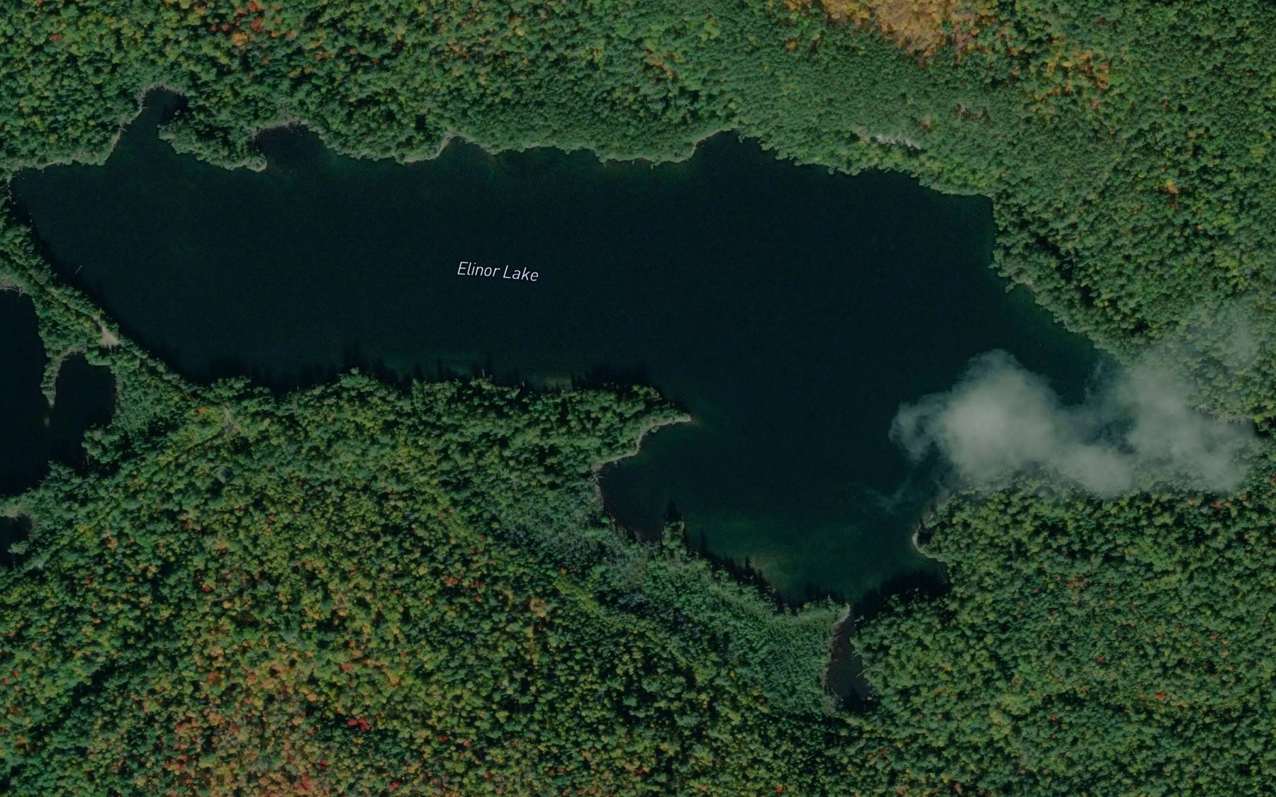 Satellite map of the Elinor Lake
