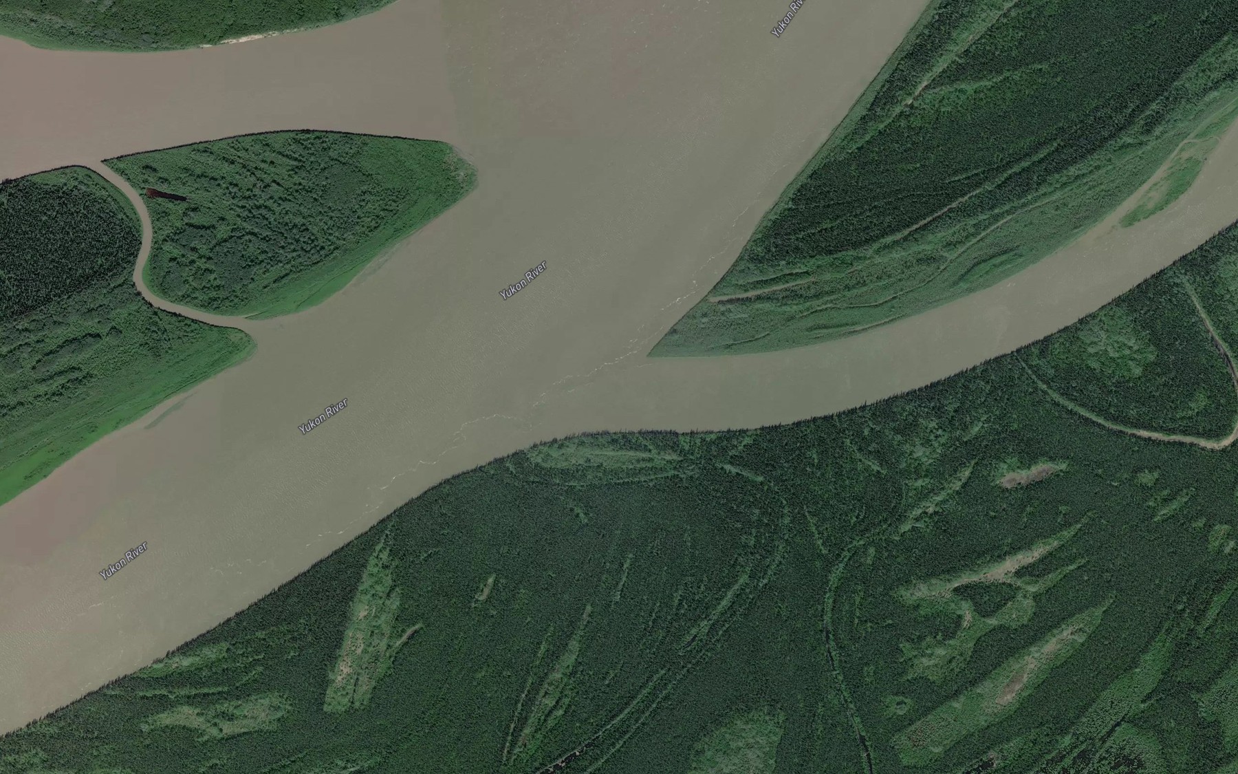 Satellite map of the Bering Slough