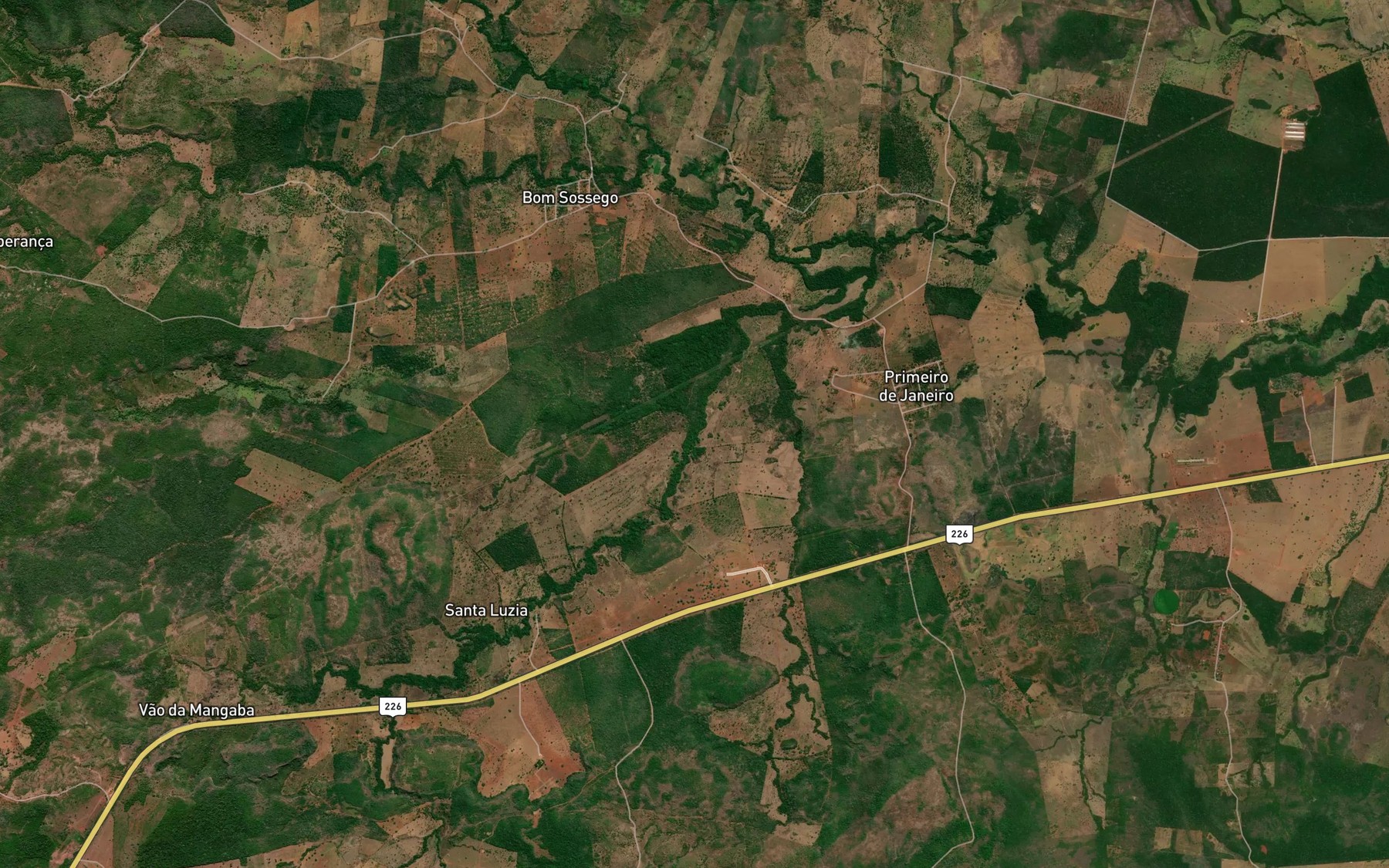 Satellite map of the Corrego Grotao