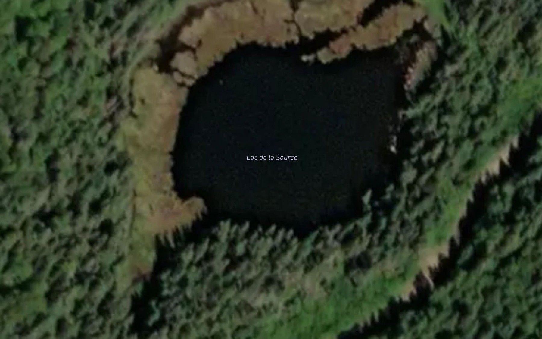 Satellite map of the Lac de la Source