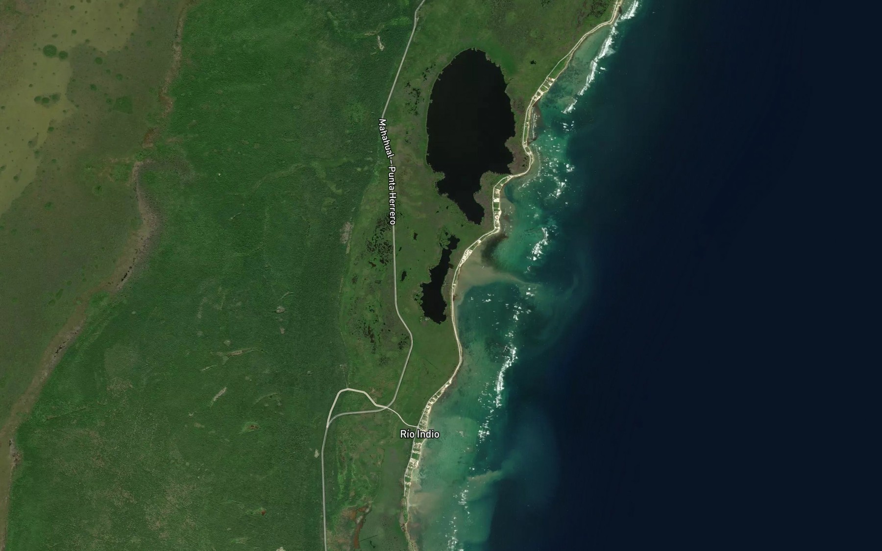 Satellite map of the Laguna Dos Cocos