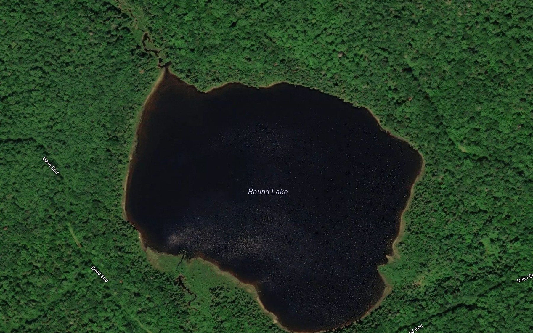 Satellite map of the Round Lake