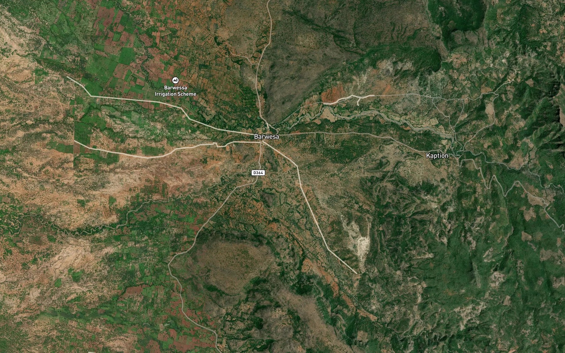 Satellite map of the Perekon