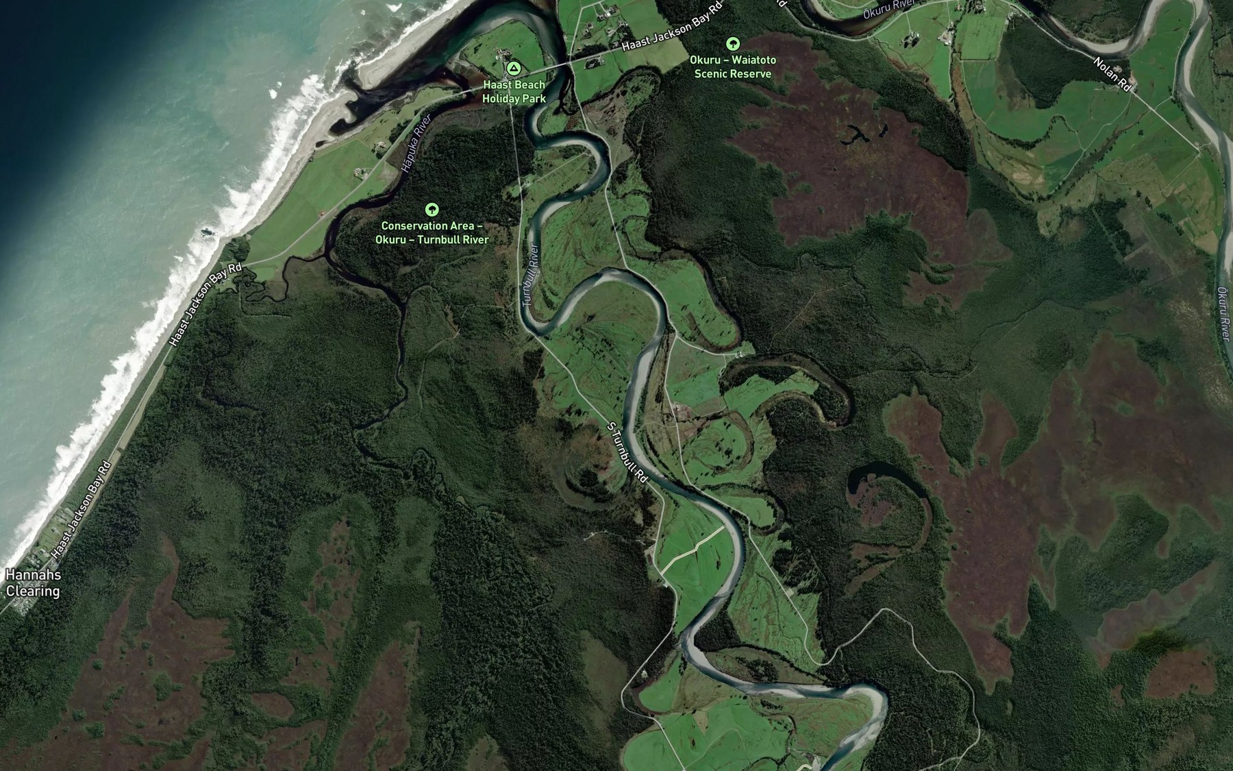 Satellite map of the Gagliardi Creek