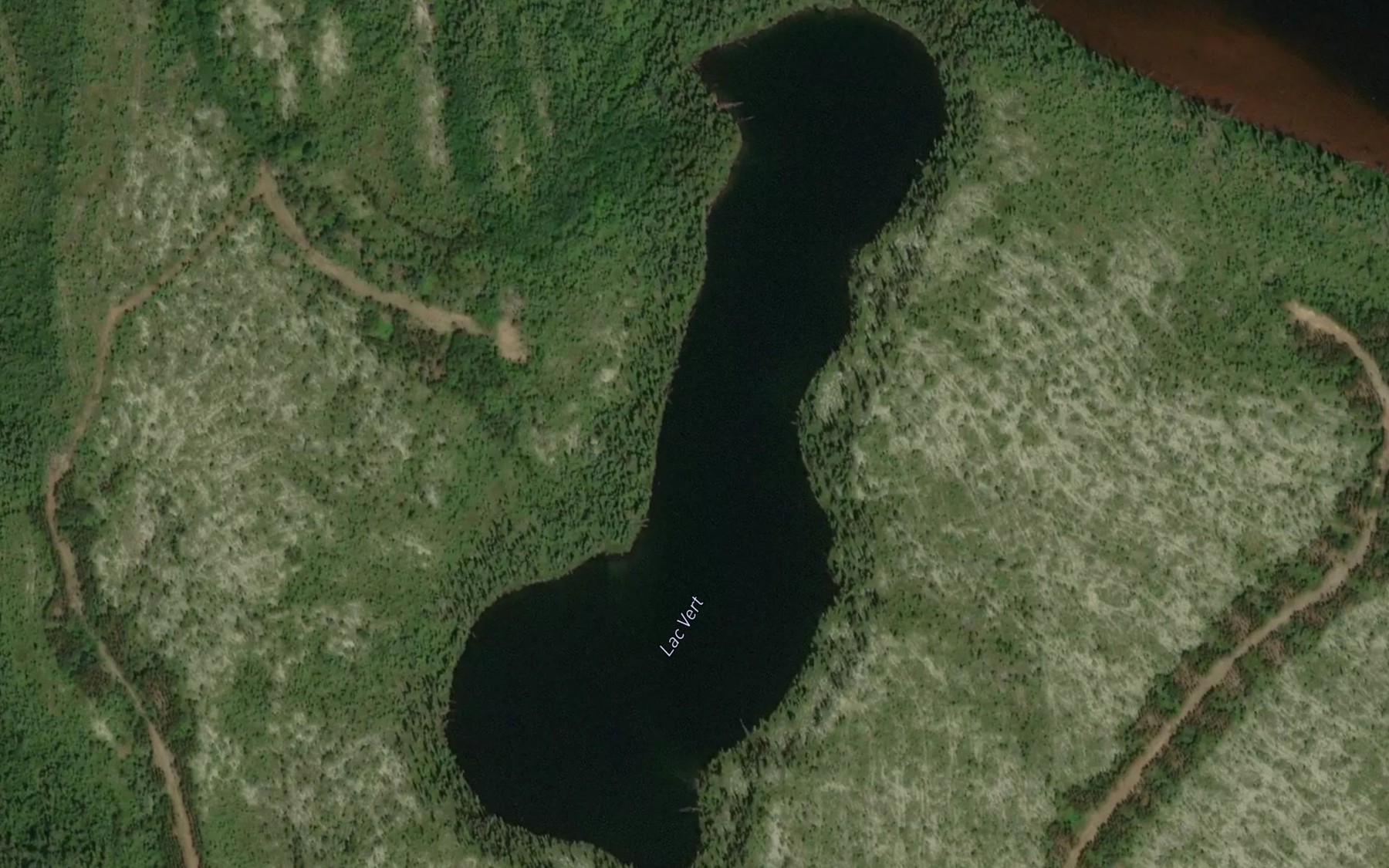 Satellite map of the Lac Vert