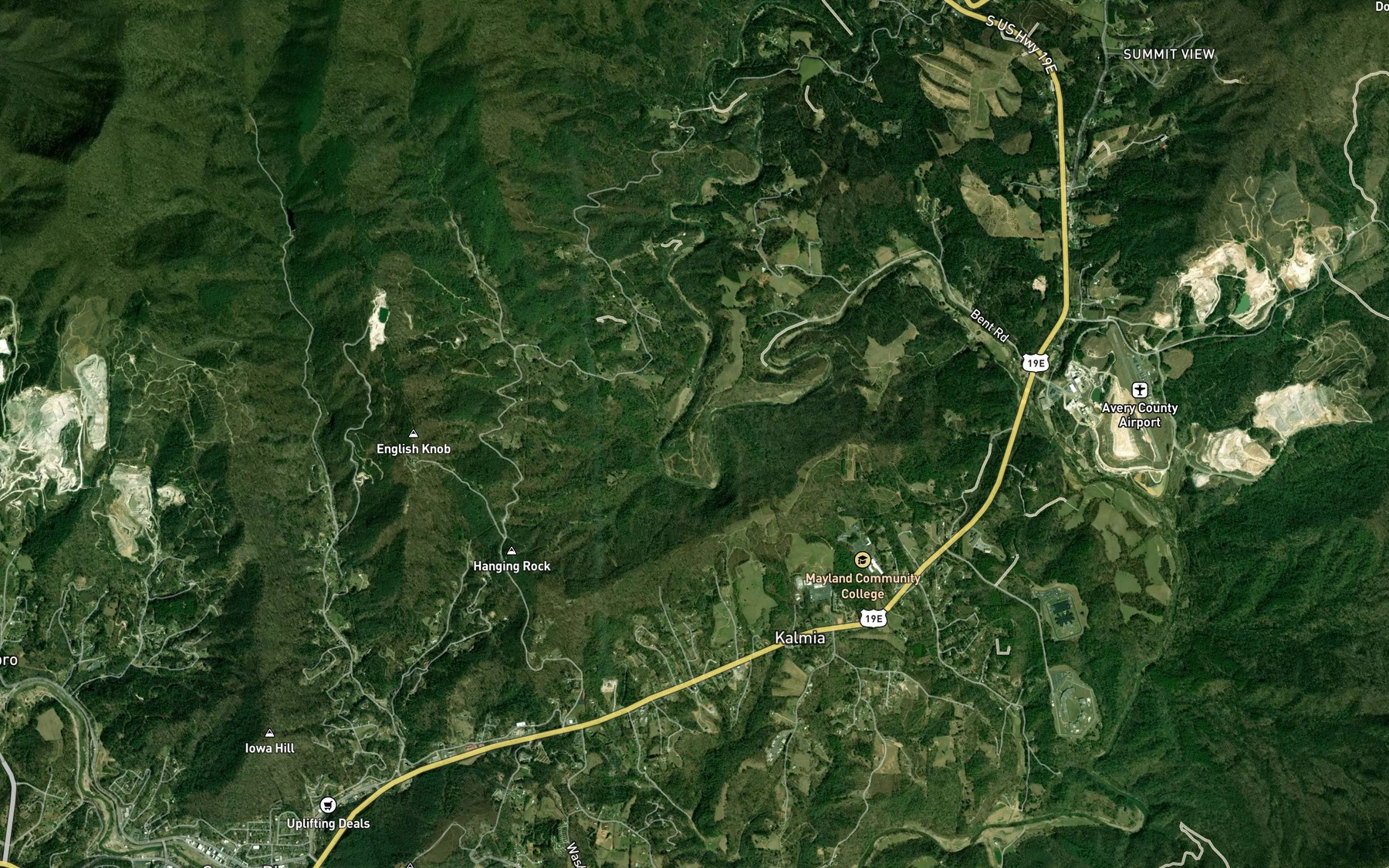 Satellite map of the Lower Bend