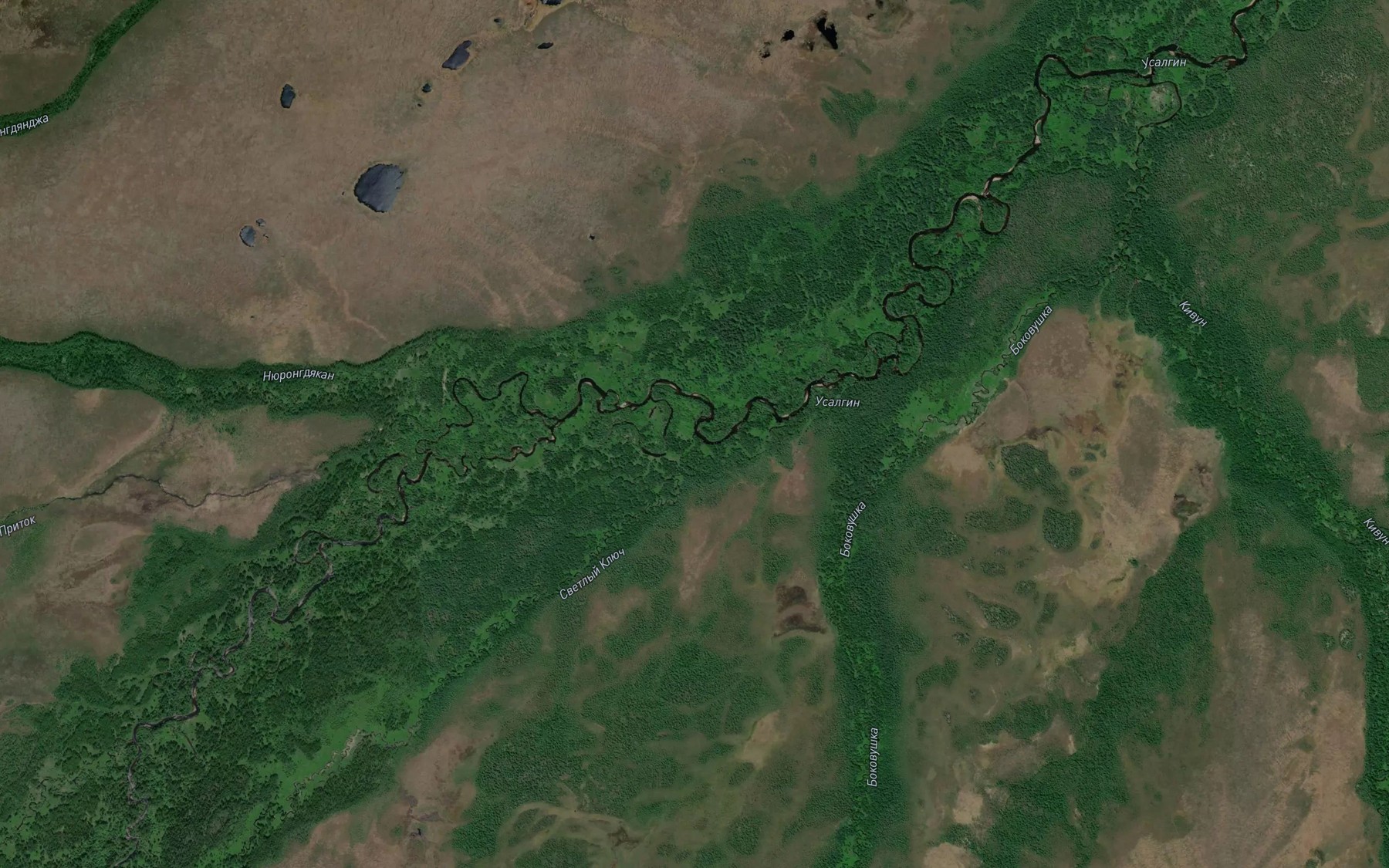 Satellite map of the Svetlyy Klyuch