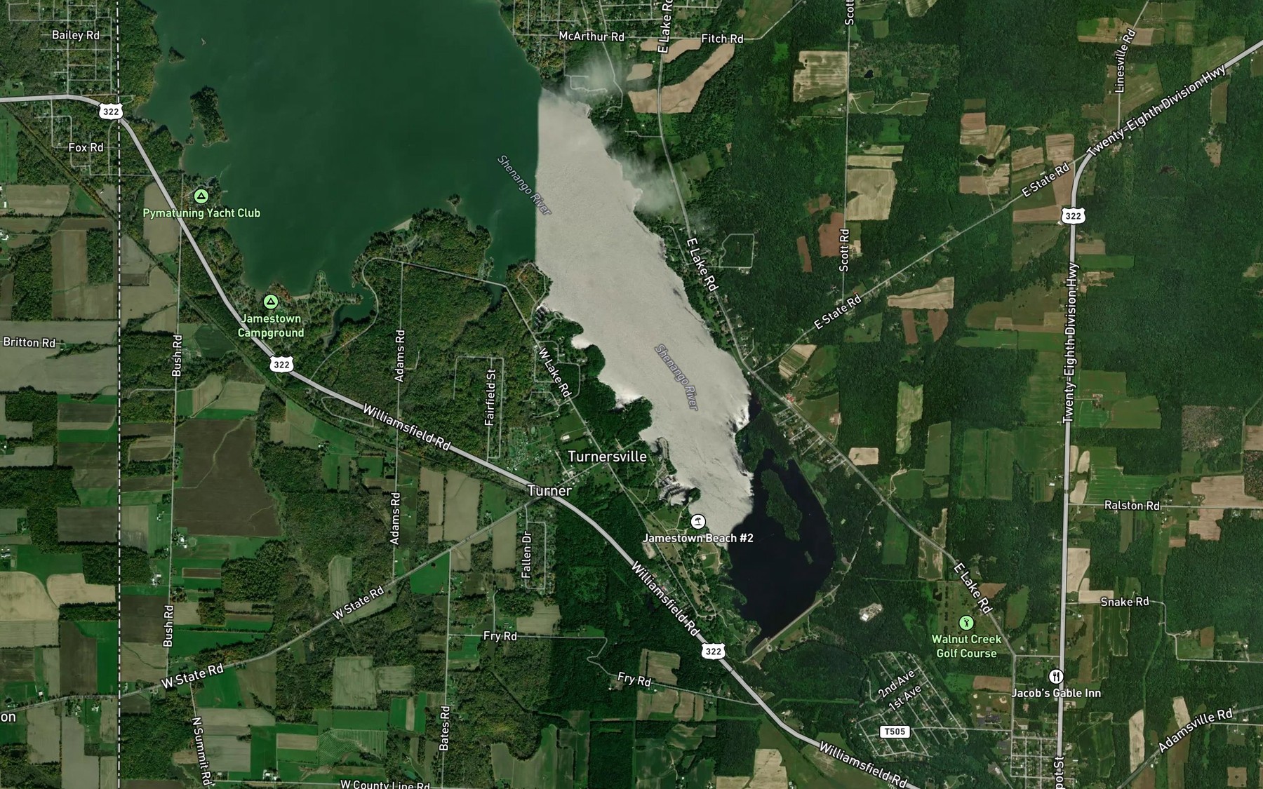 Satellite map of the Westinghouse Bay