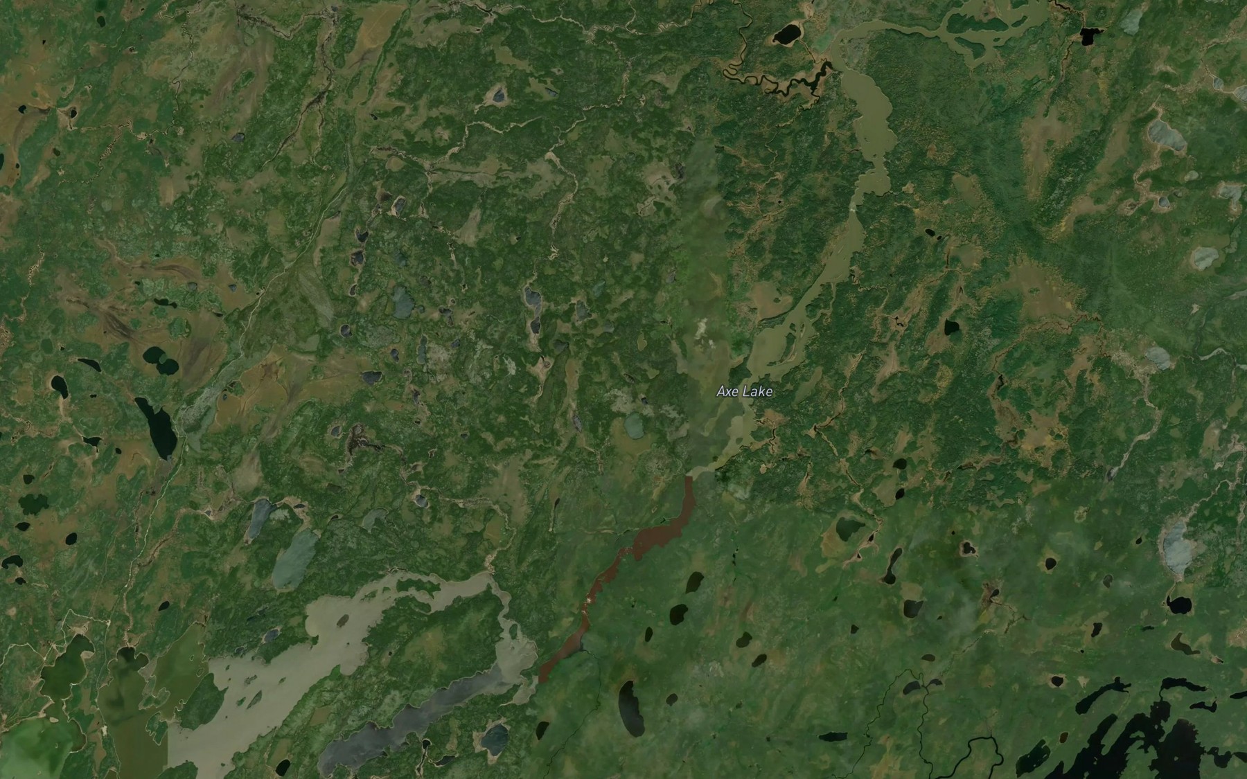 Satellite map of the Axe Lake