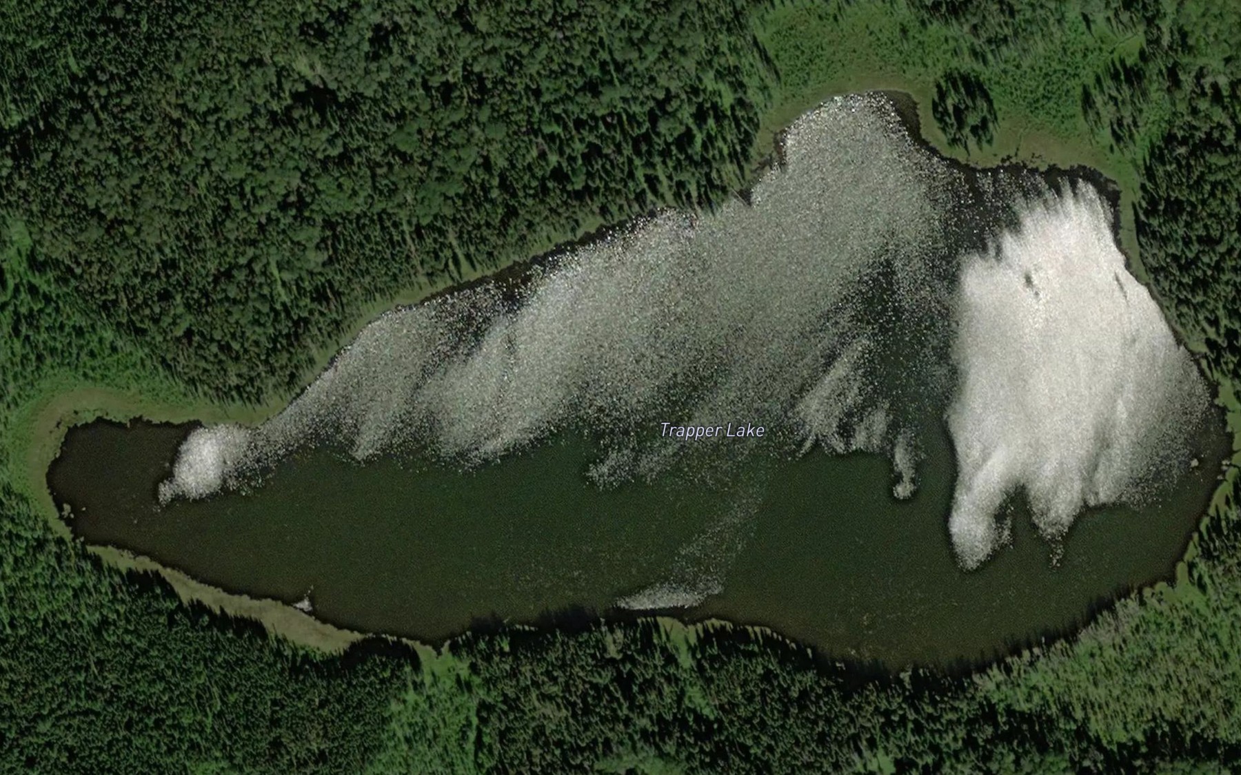 Satellite map of the Trapper Lake