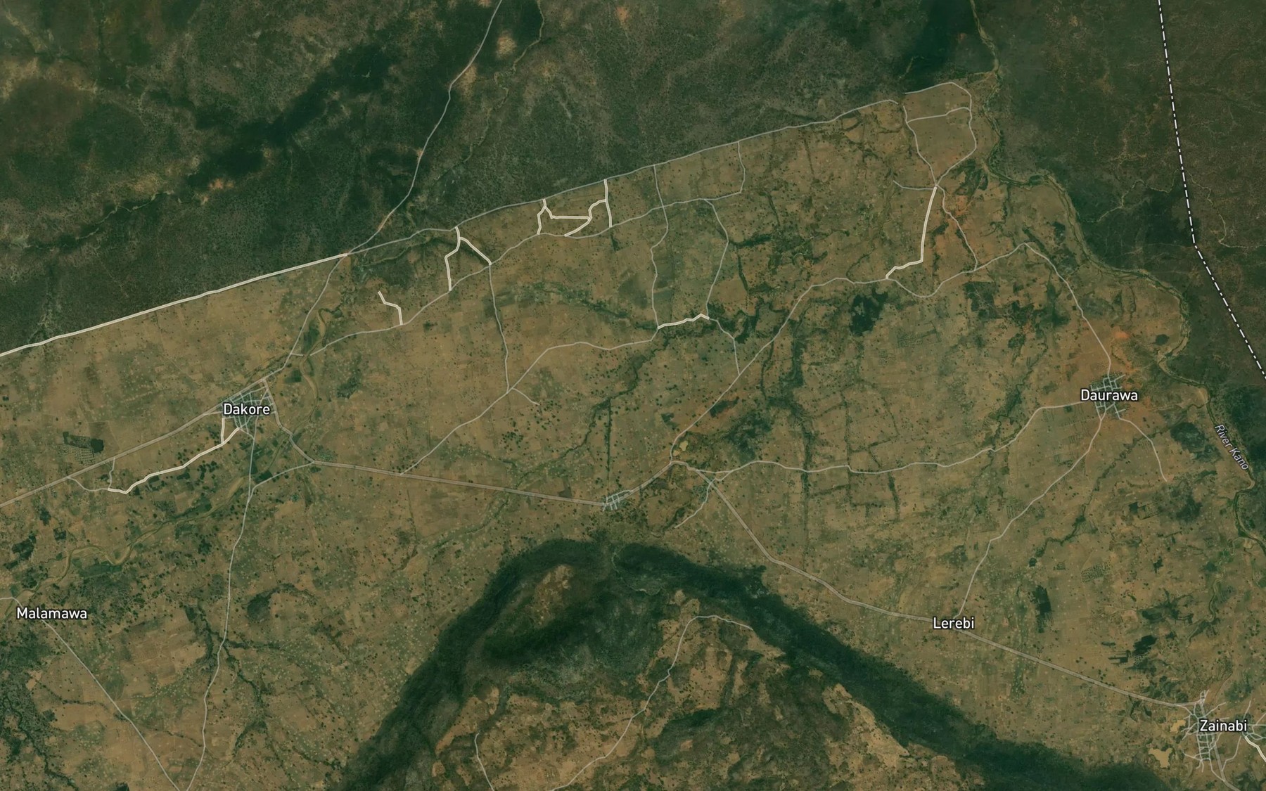 Satellite map of the River Mallam