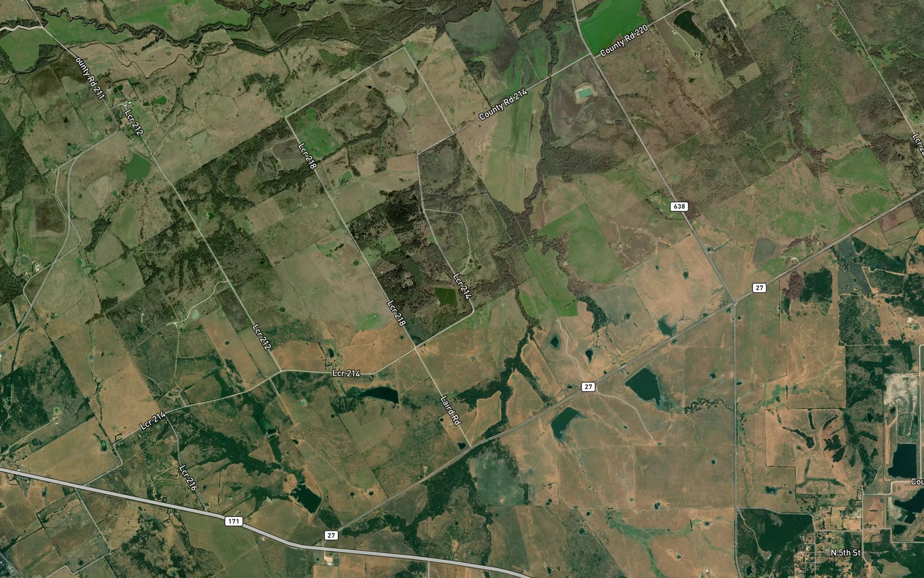 Satellite map of the Soil Conservation Service Site 17 Reservoir