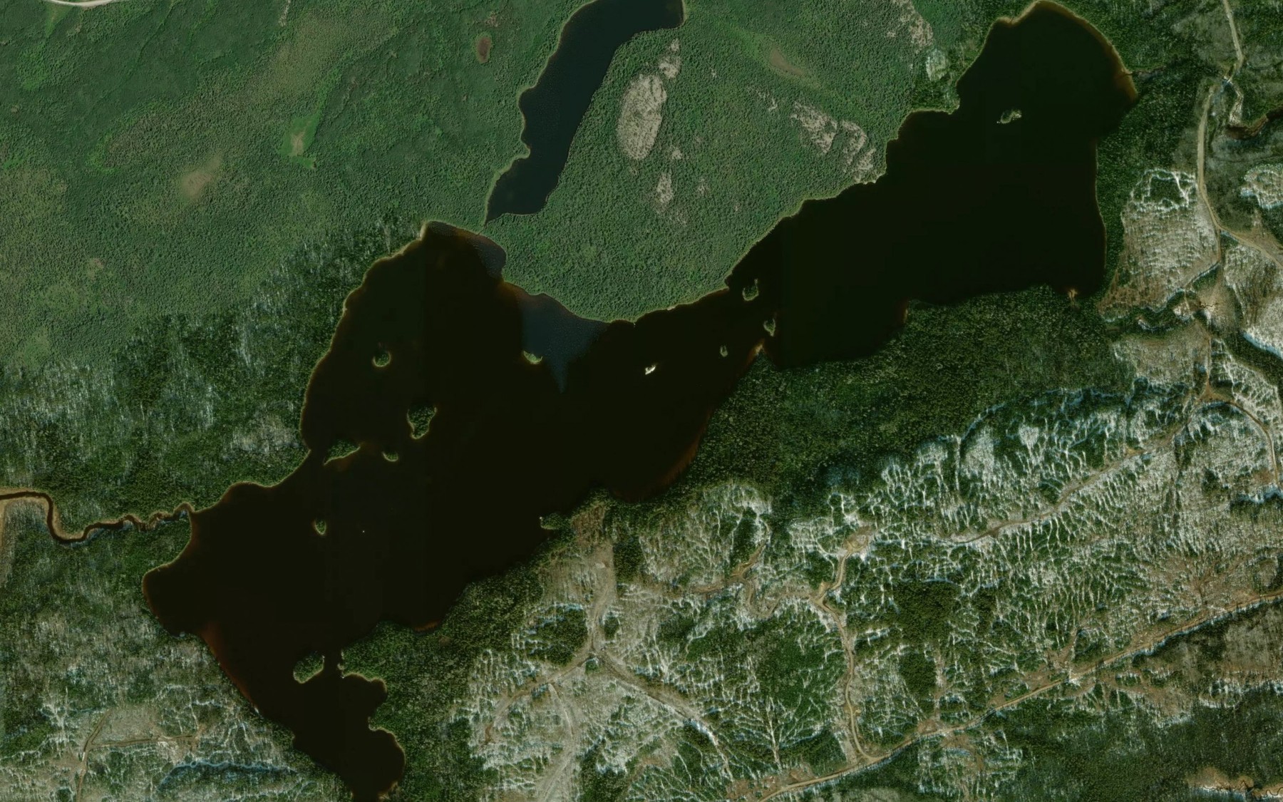 Satellite map of the Kassagimini Lake