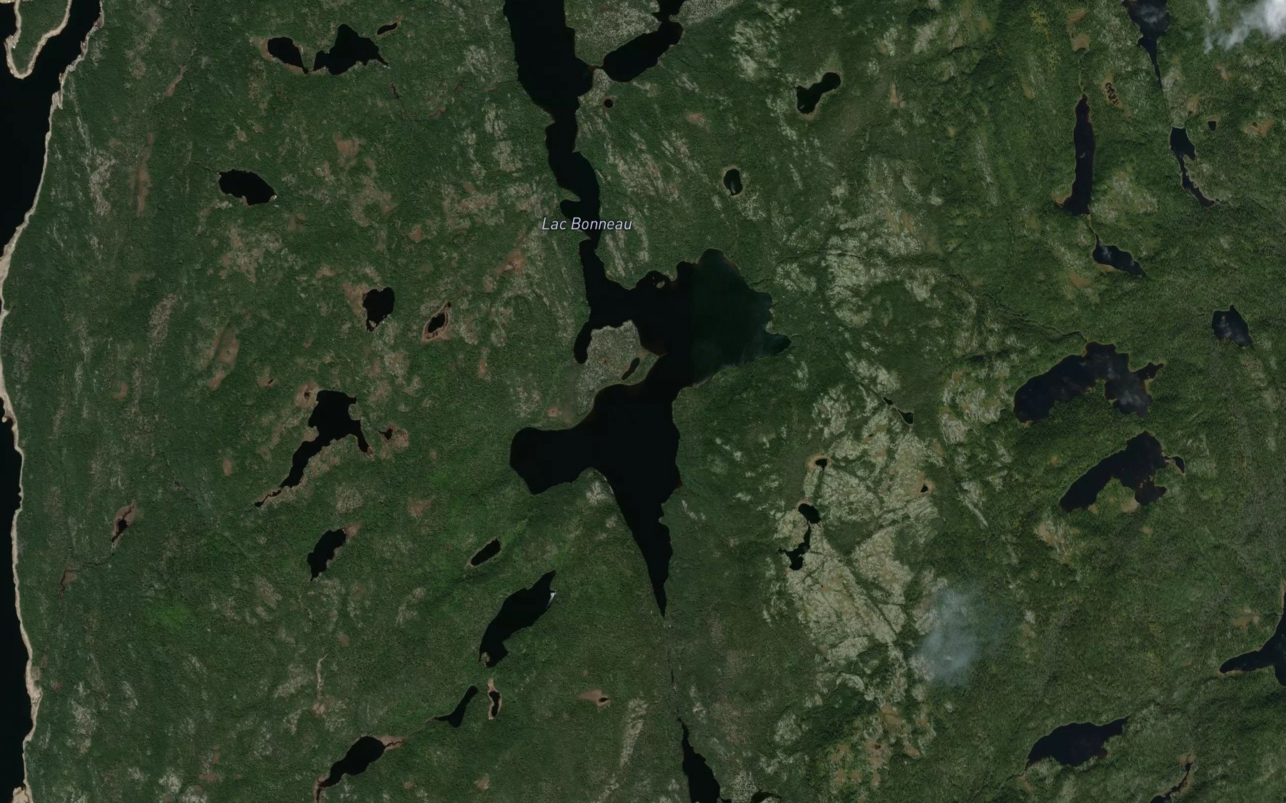Satellite map of the Lac Bacon