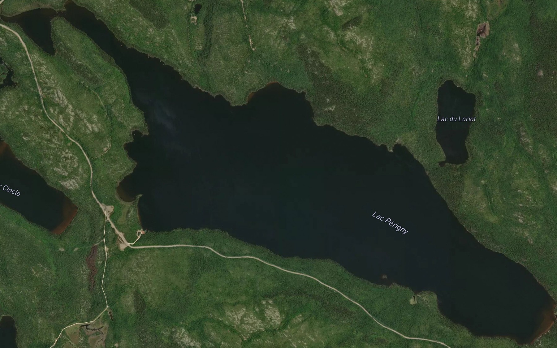 Satellite map of the Lac Perigny