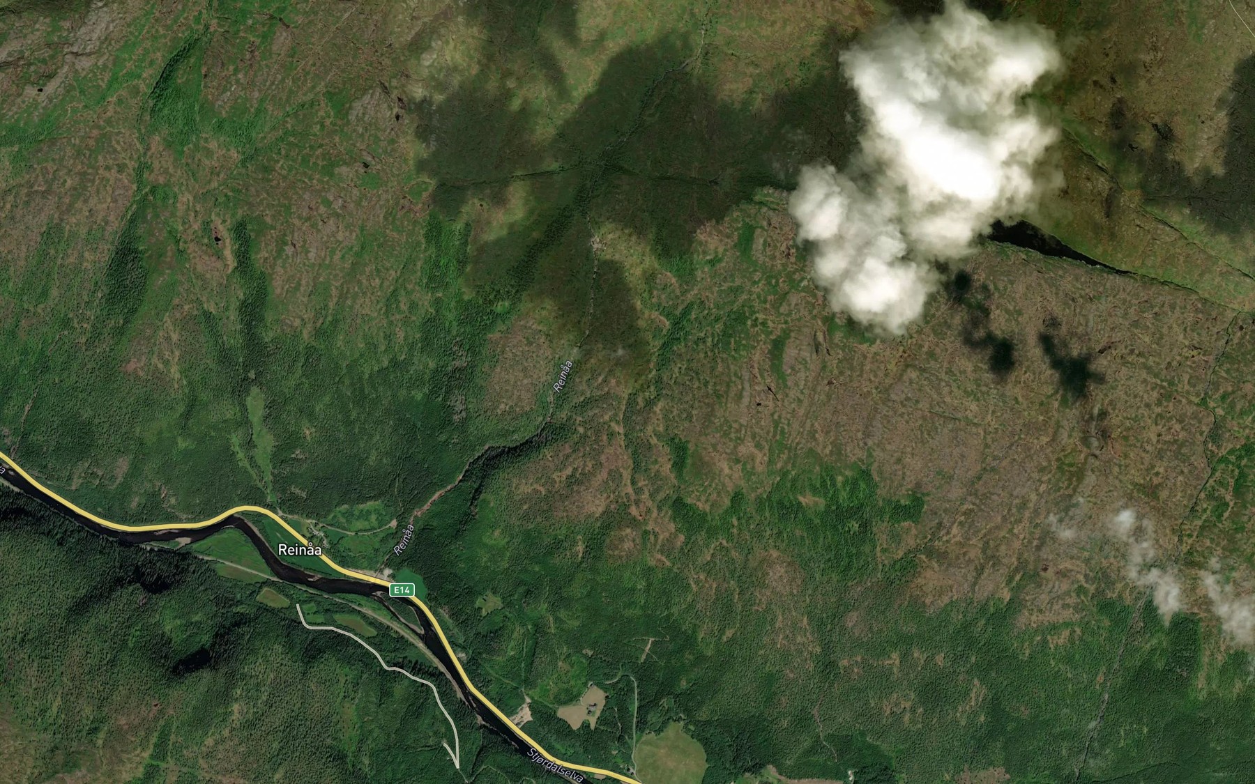 Satellite map of the Haugbekken