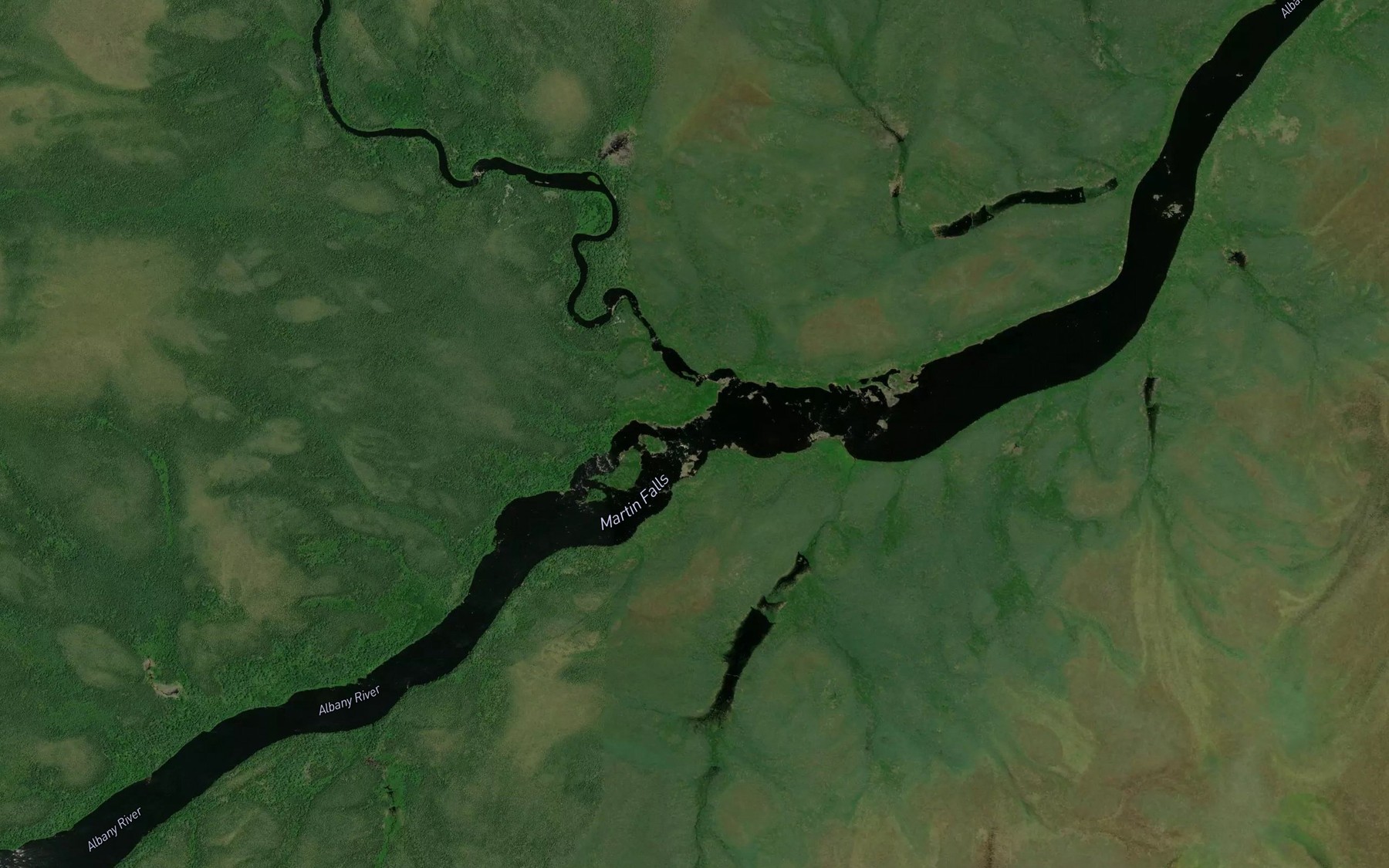 Satellite map of the Gourlie Creek