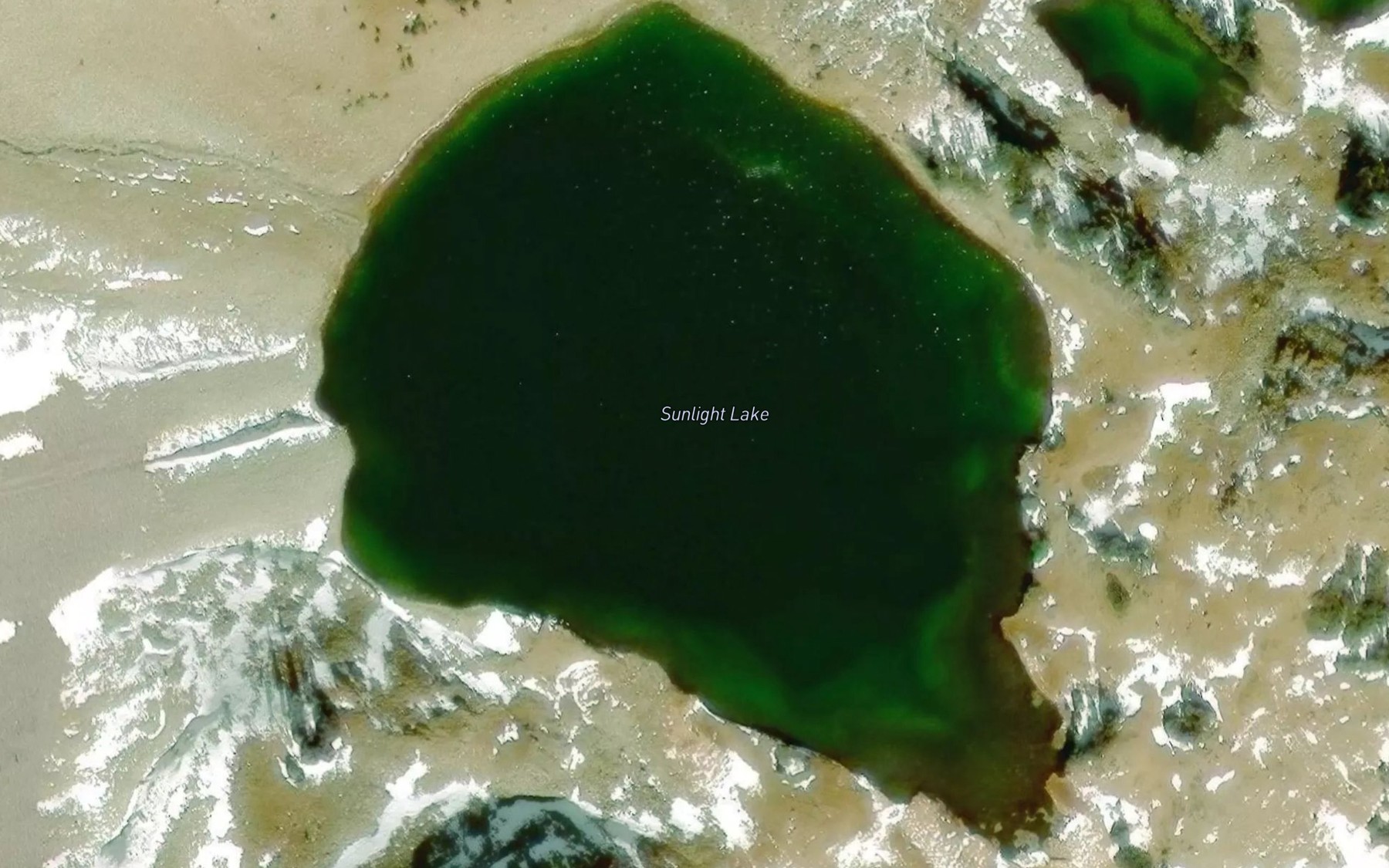 Satellite map of the Sunlight Lake