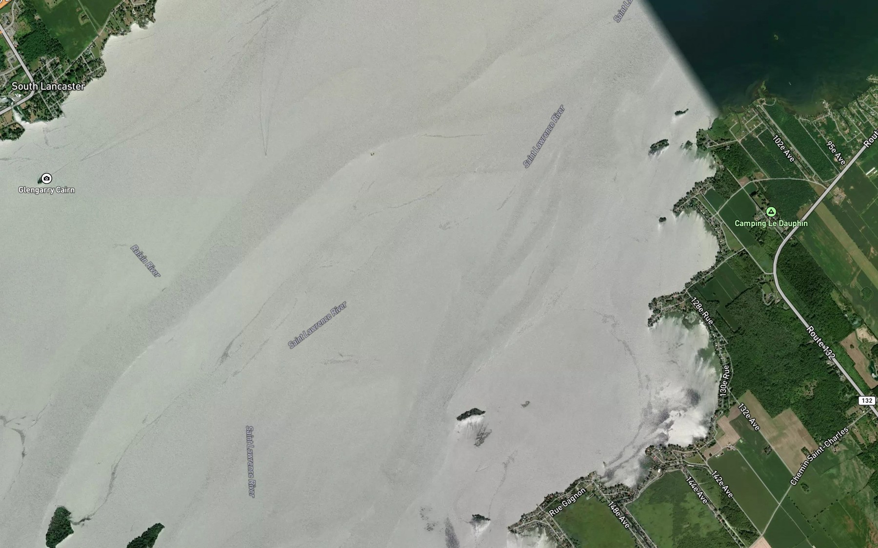 Satellite map of the Chenal du Sud