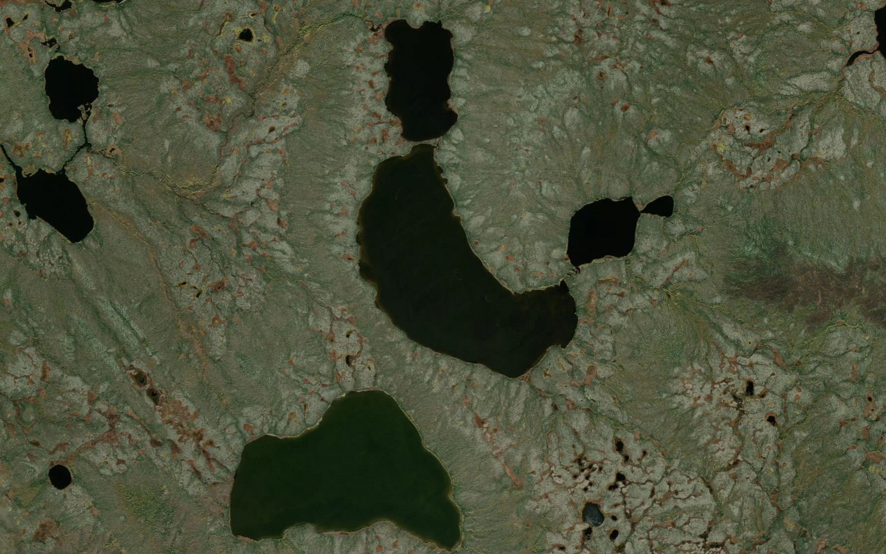 Satellite map of the Normand Lake