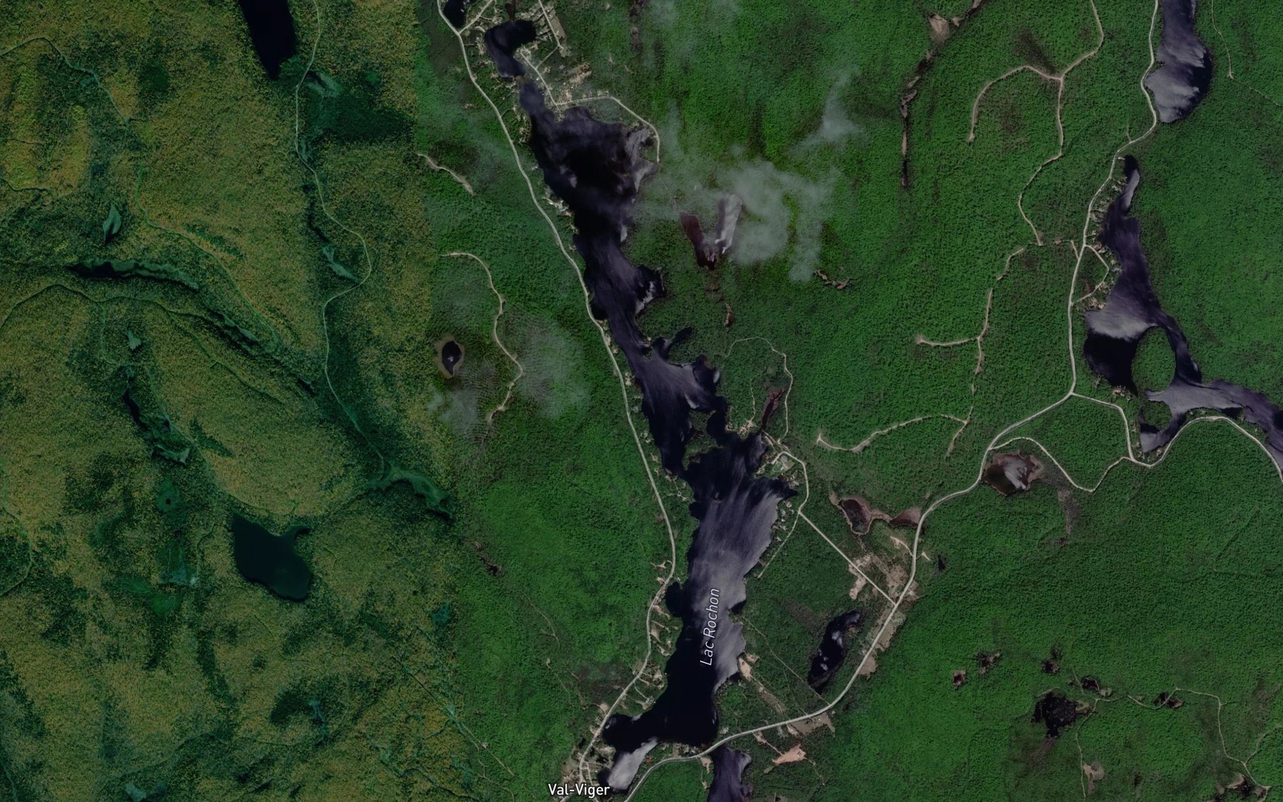 Satellite map of the Lac Rochon