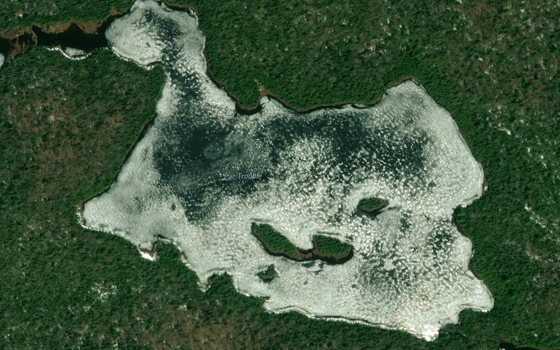 Satellite map of the Lac Trouble