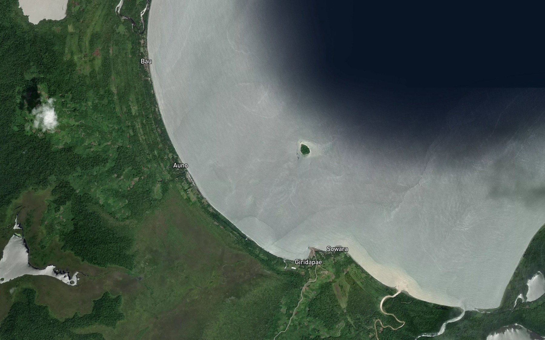 Satellite map of the Hercules Bay