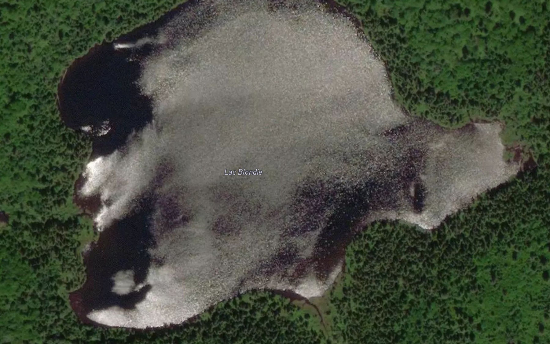 Satellite map of the Lac Blondie