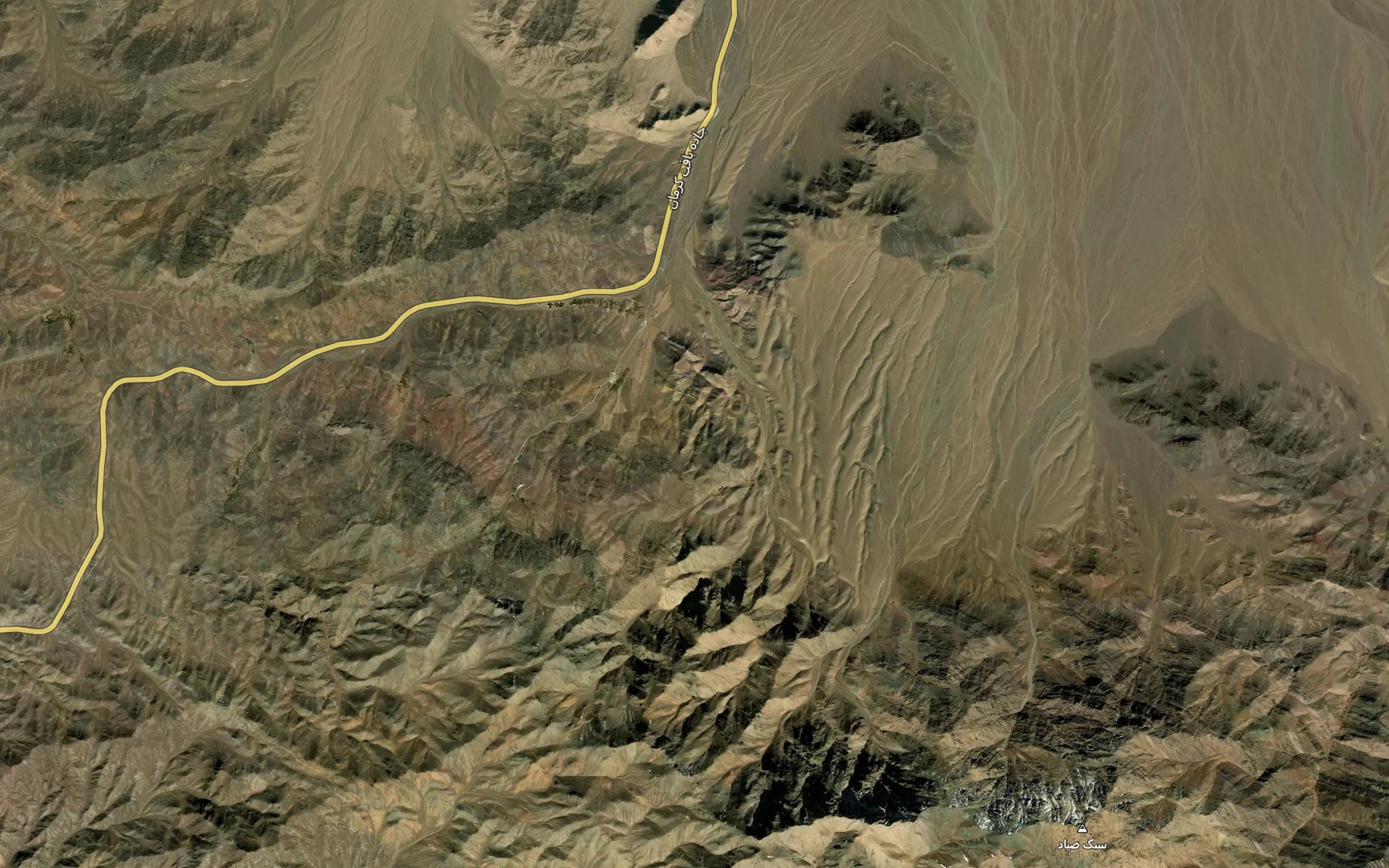 Satellite map of the Cheshmeh-ye Qatar Sukhteh
