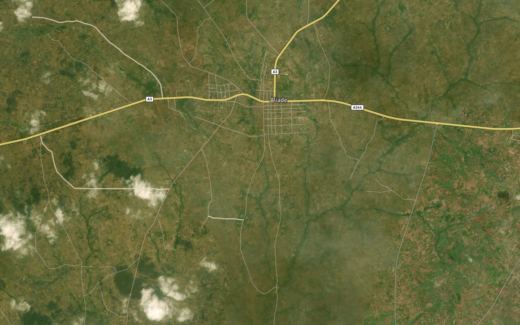 Satellite map of the Oulagba