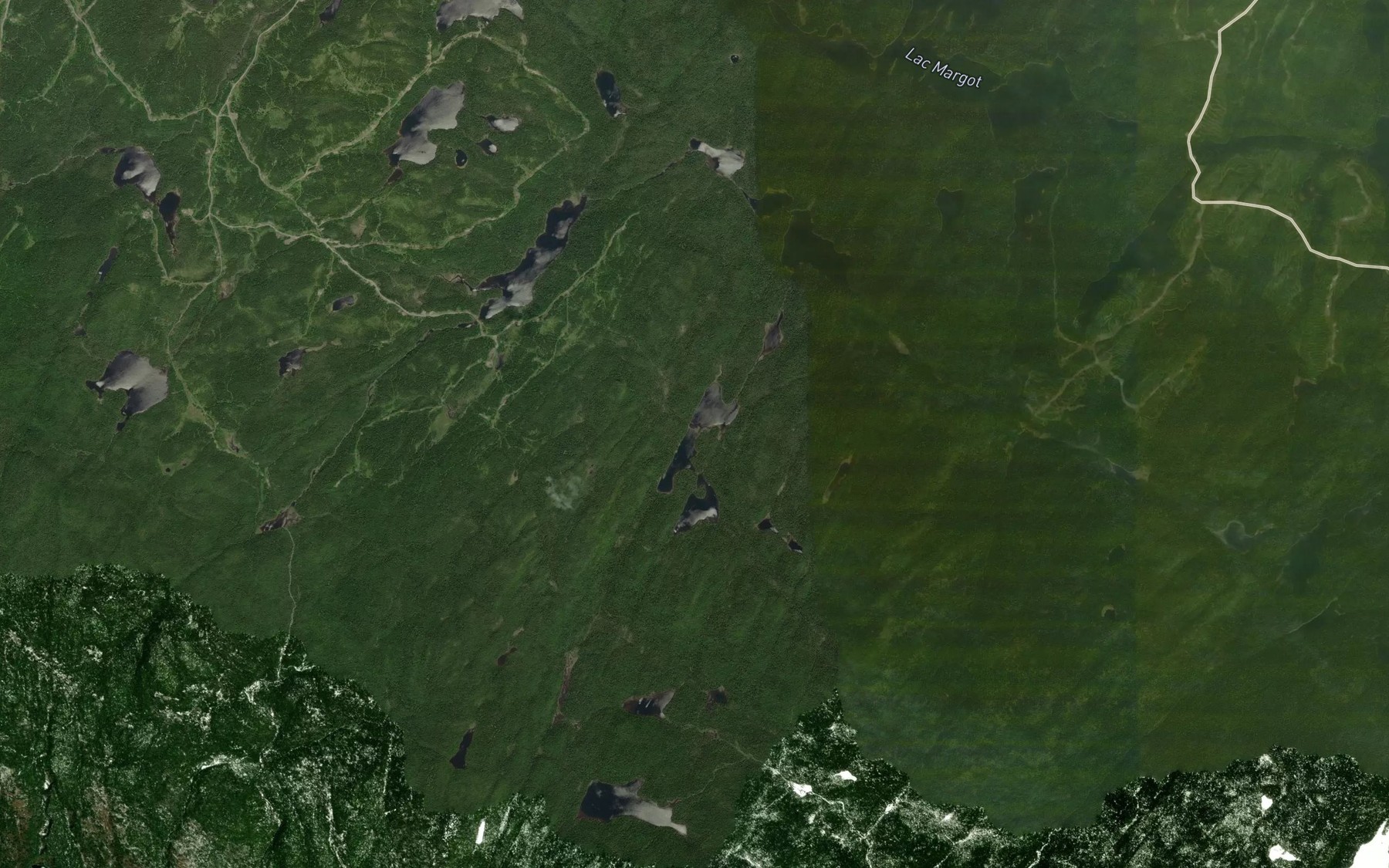 Satellite map of the Lac Revolver