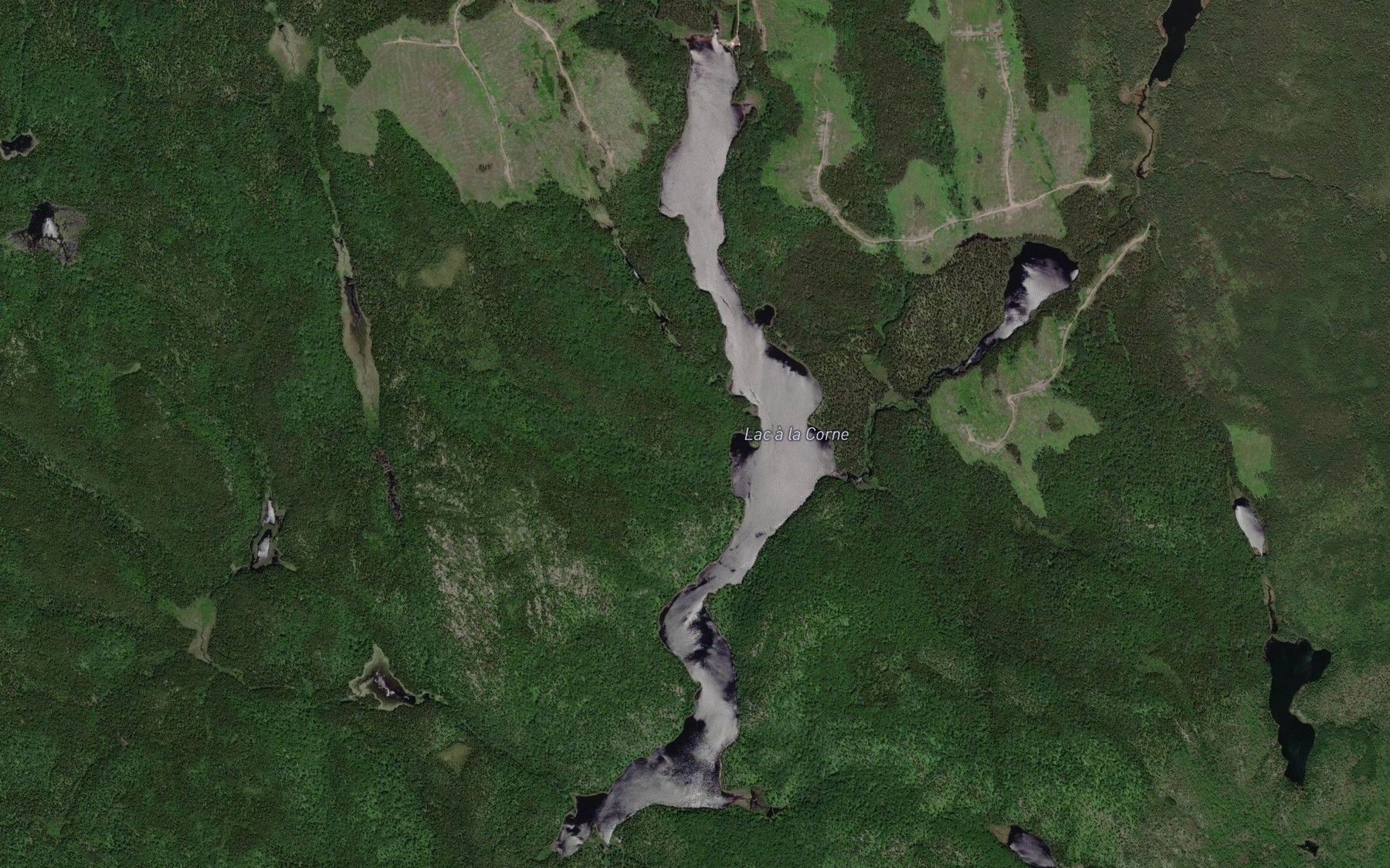 Satellite map of the Lac a la Corne
