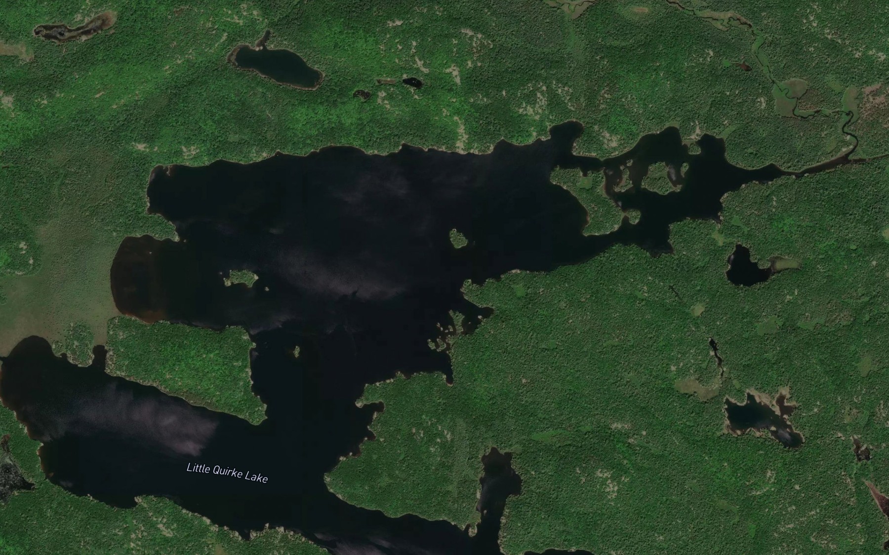 Satellite map of the Little Quirke Lake