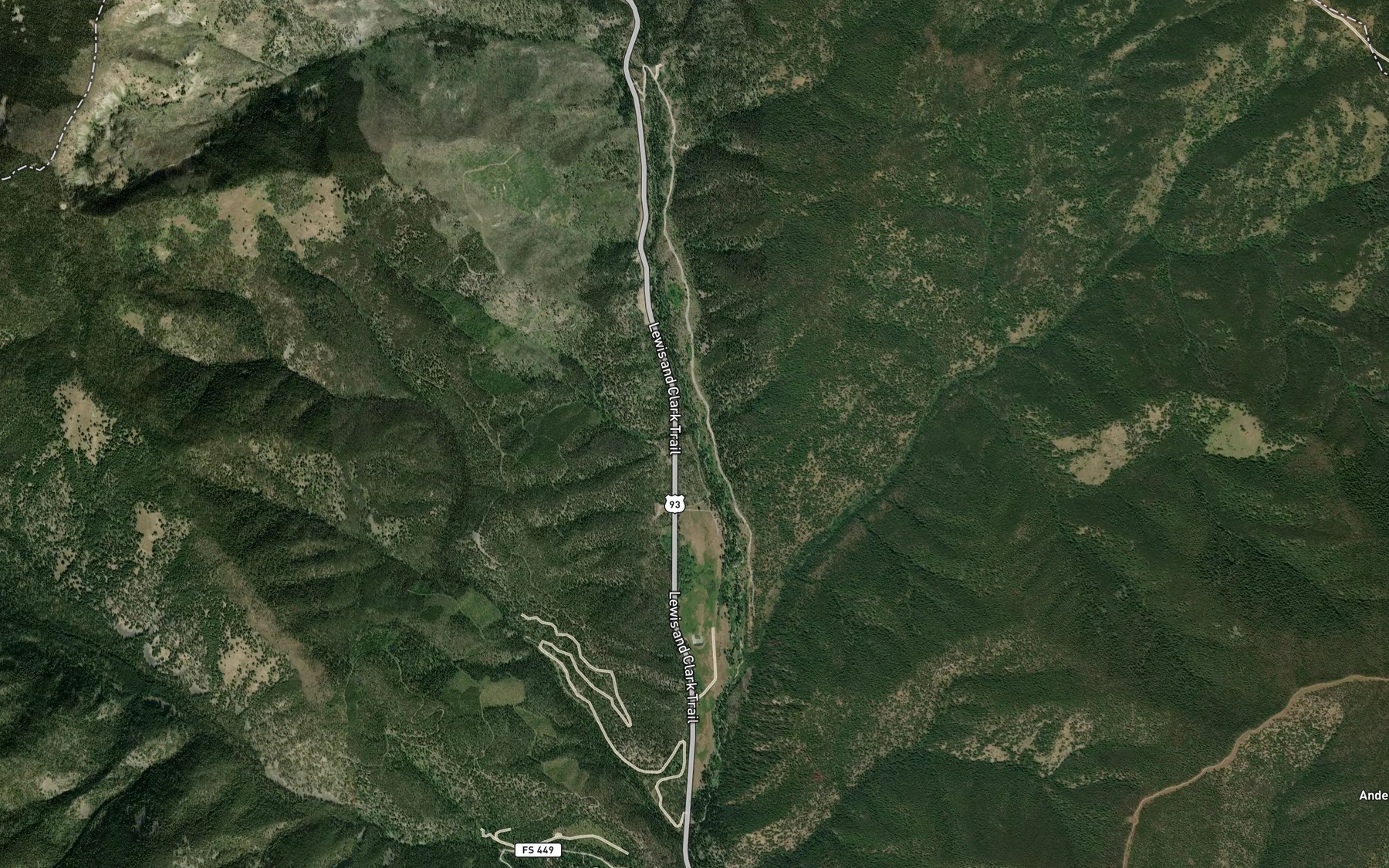 Satellite map of the State Creek