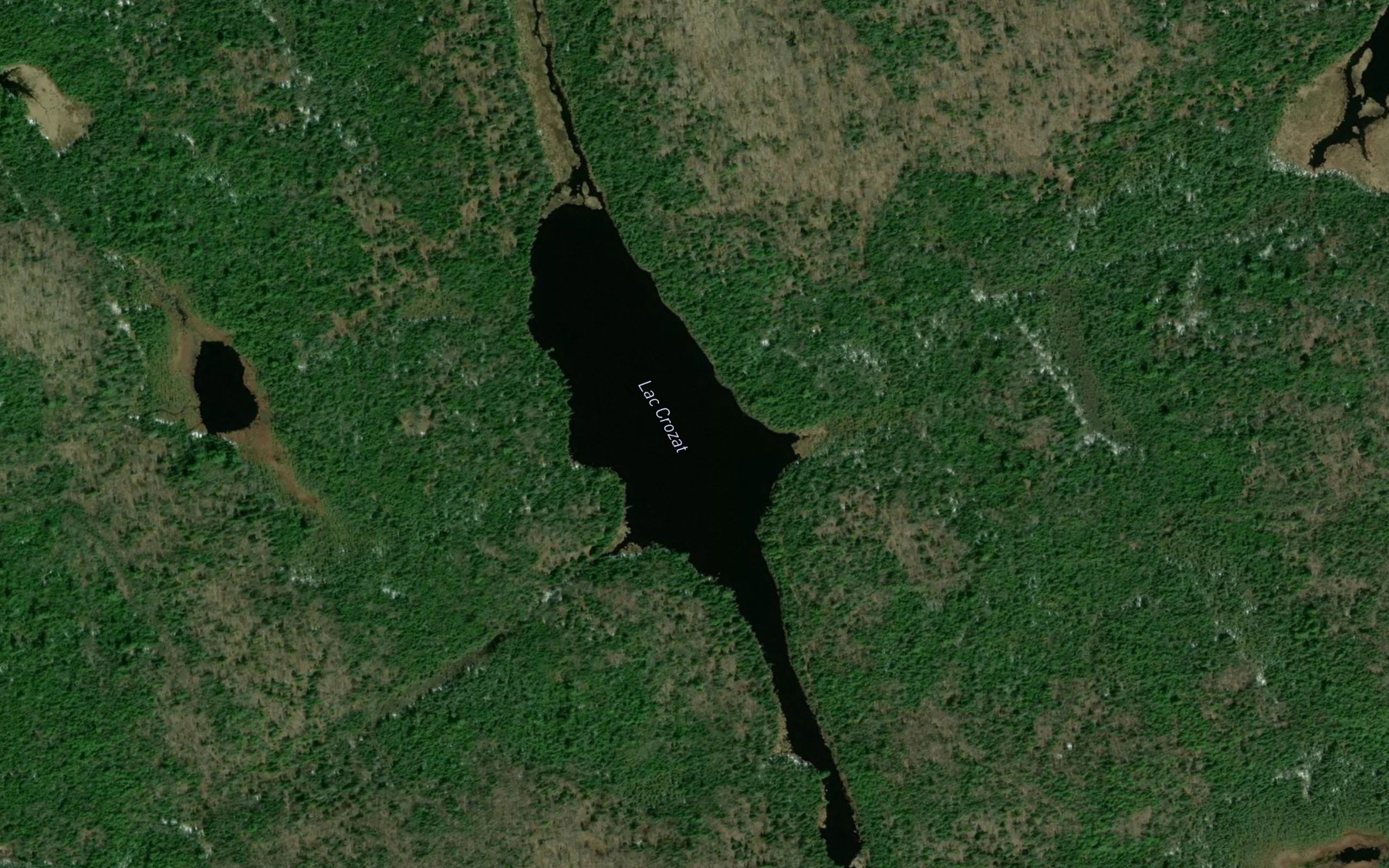 Satellite map of the Lac Crozat