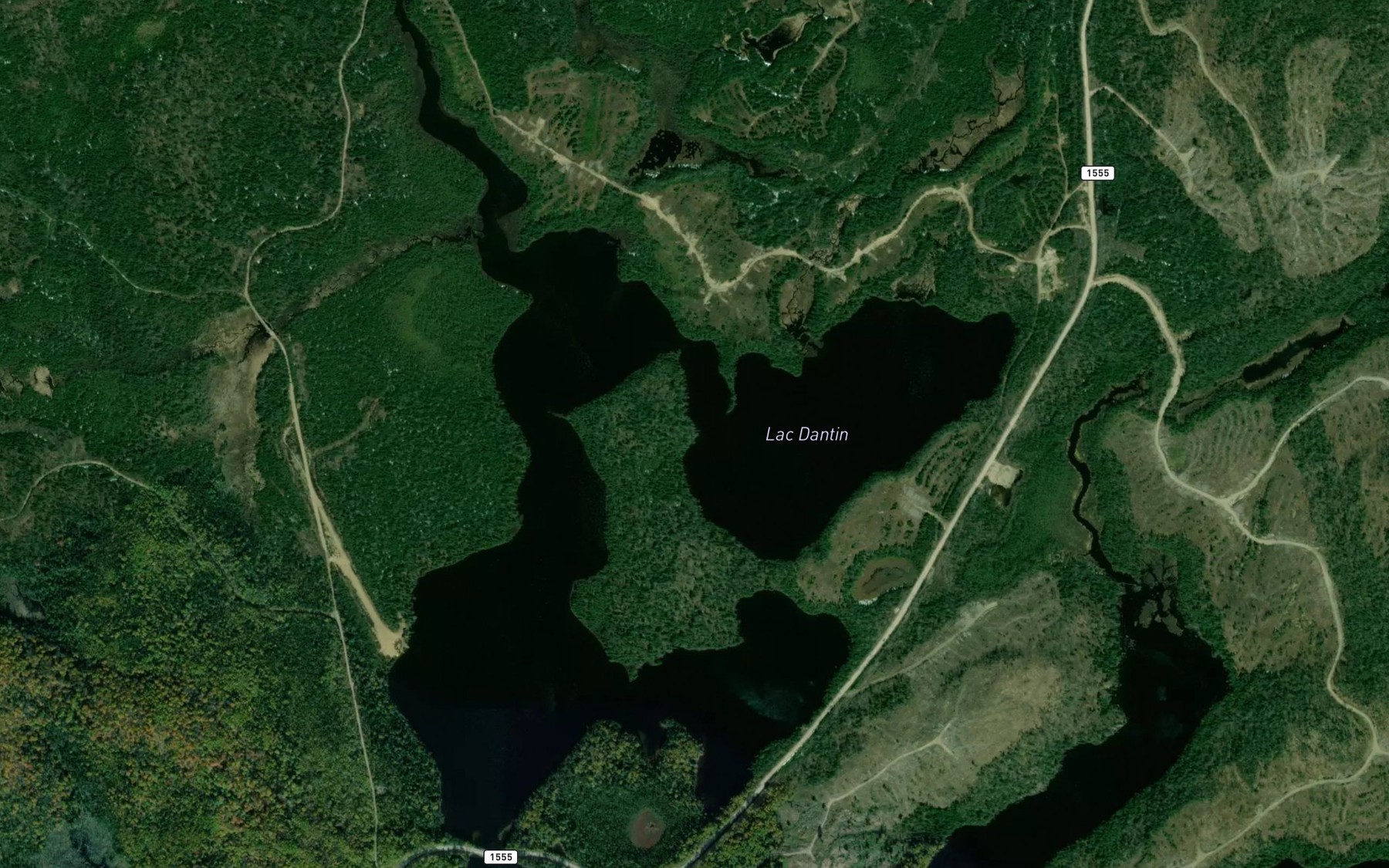 Satellite map of the Lac Brule