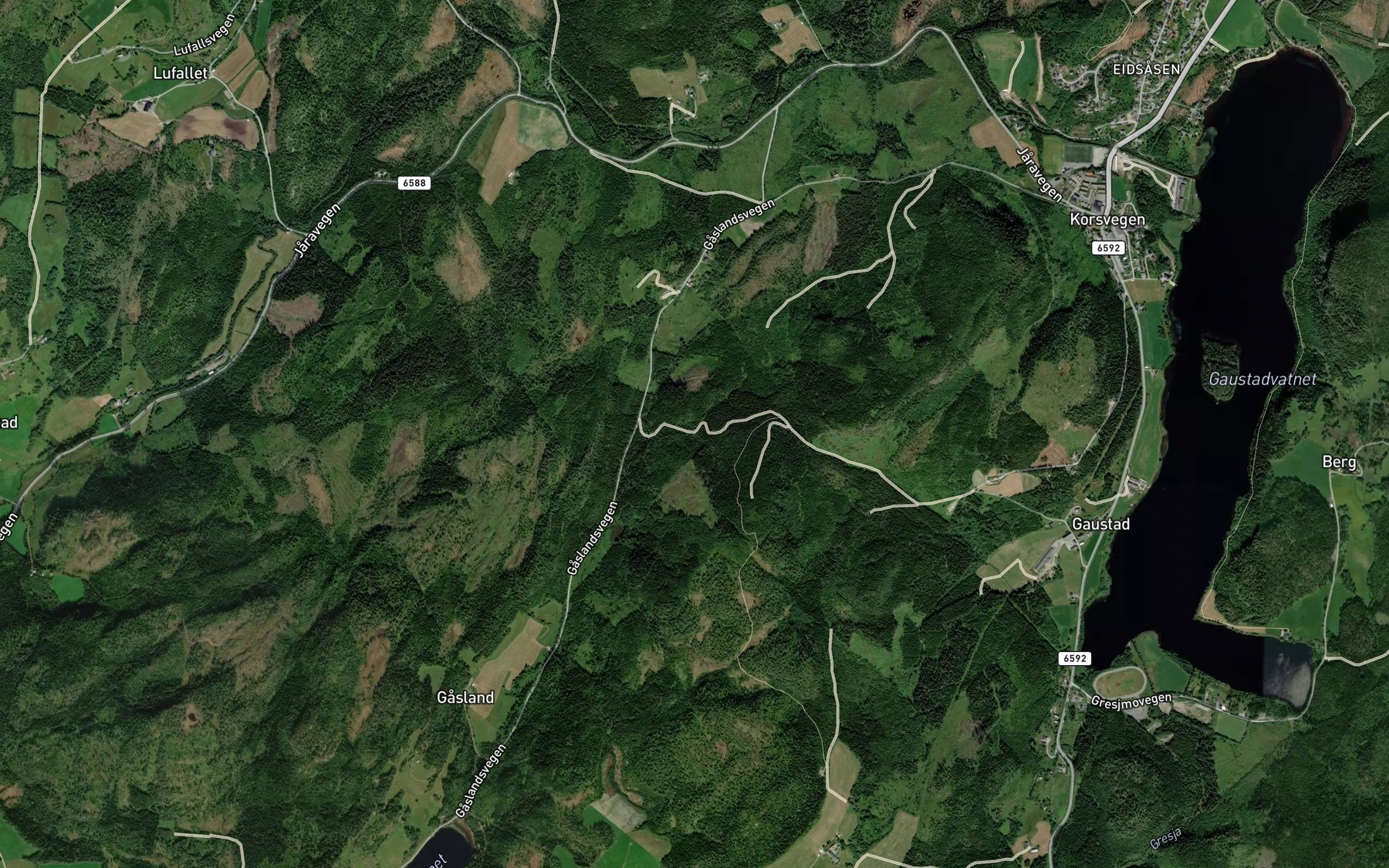 Satellite map of the Strangliholbekken