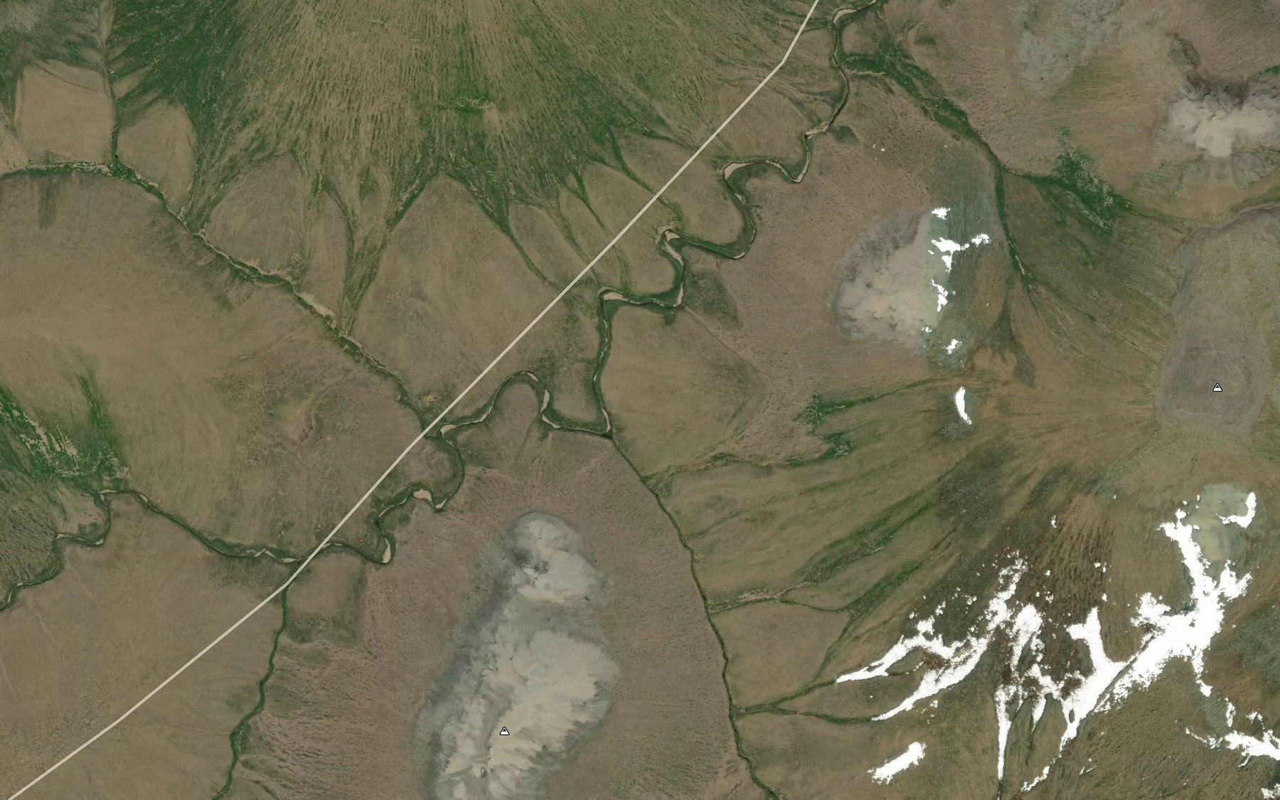 Satellite map of the Nickle Creek
