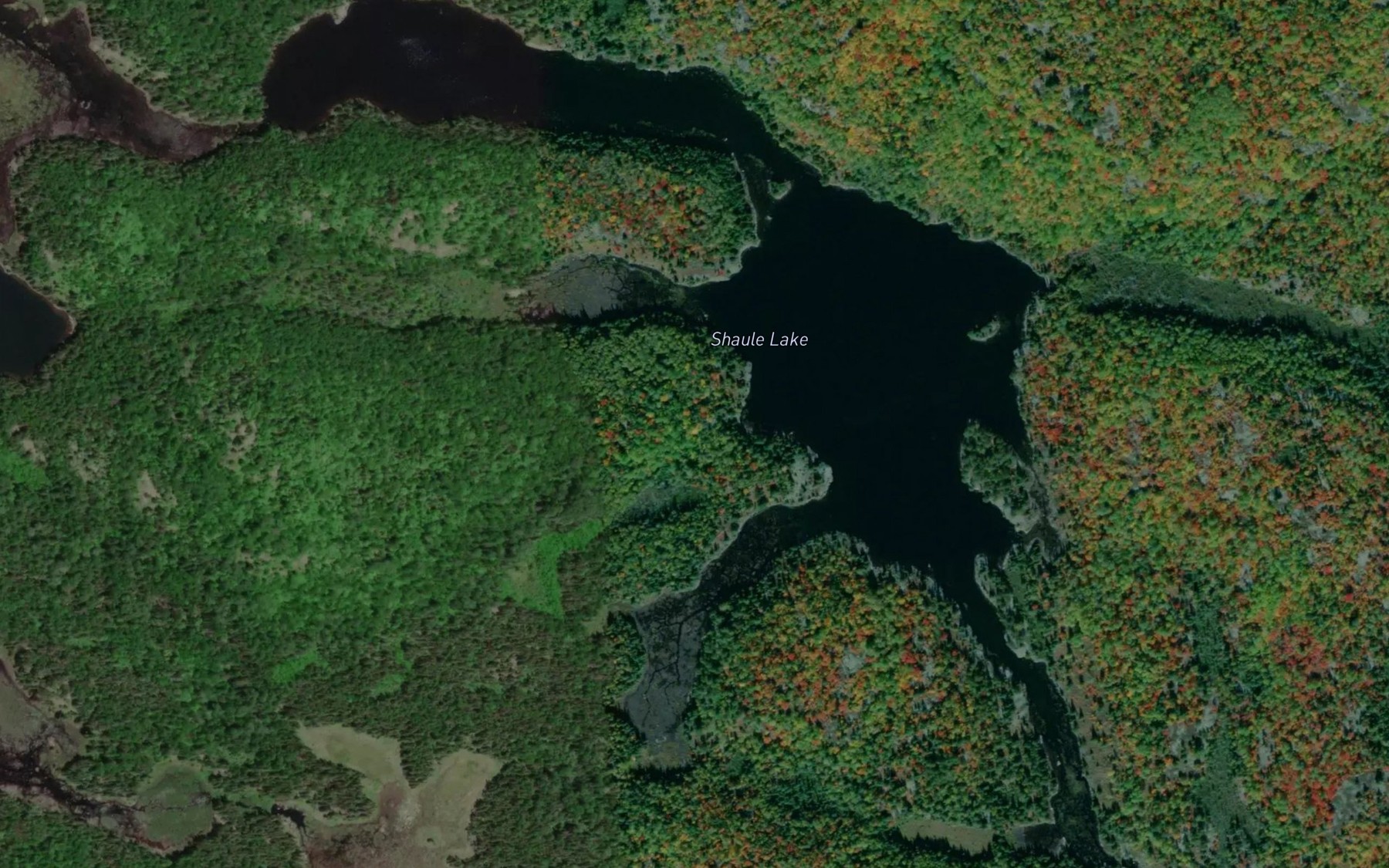 Satellite map of the Shaule Lake