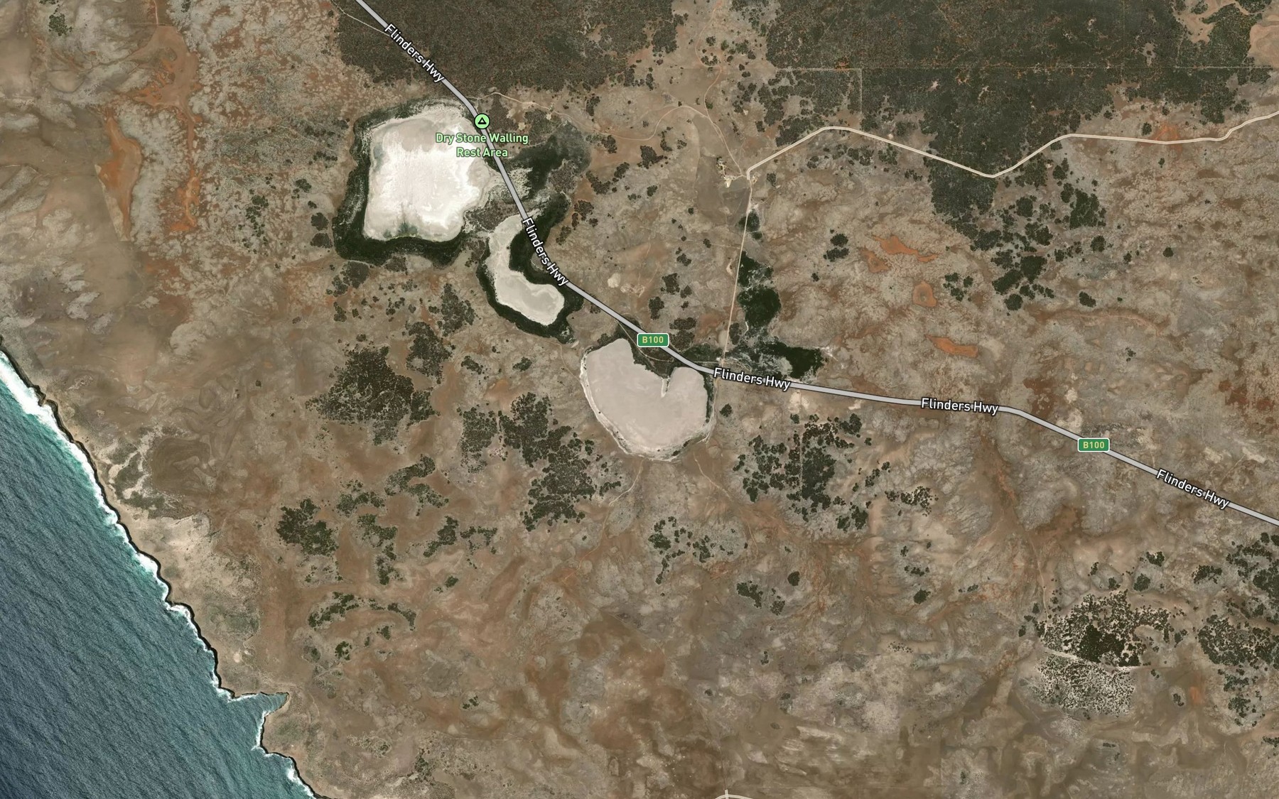 Satellite map of the South Lake