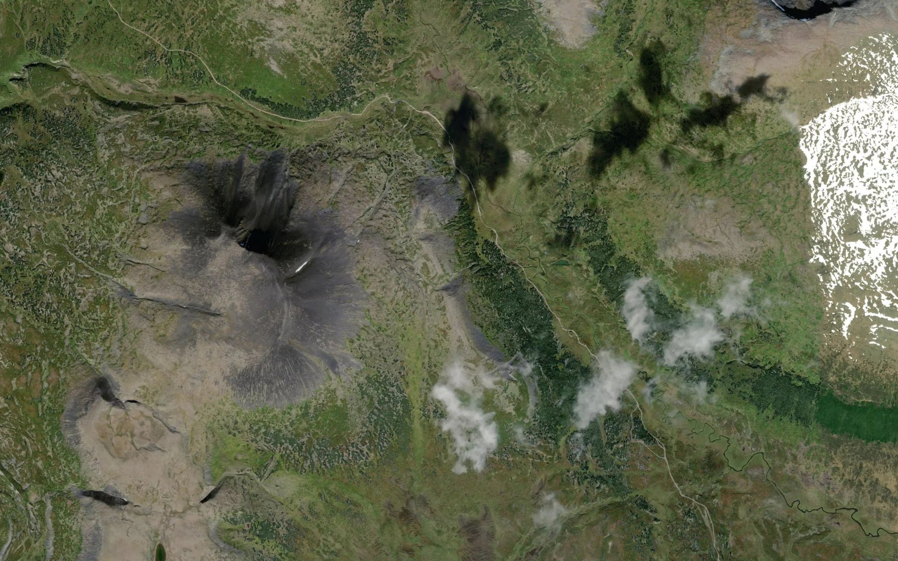 Satellite map of the Enid Creek