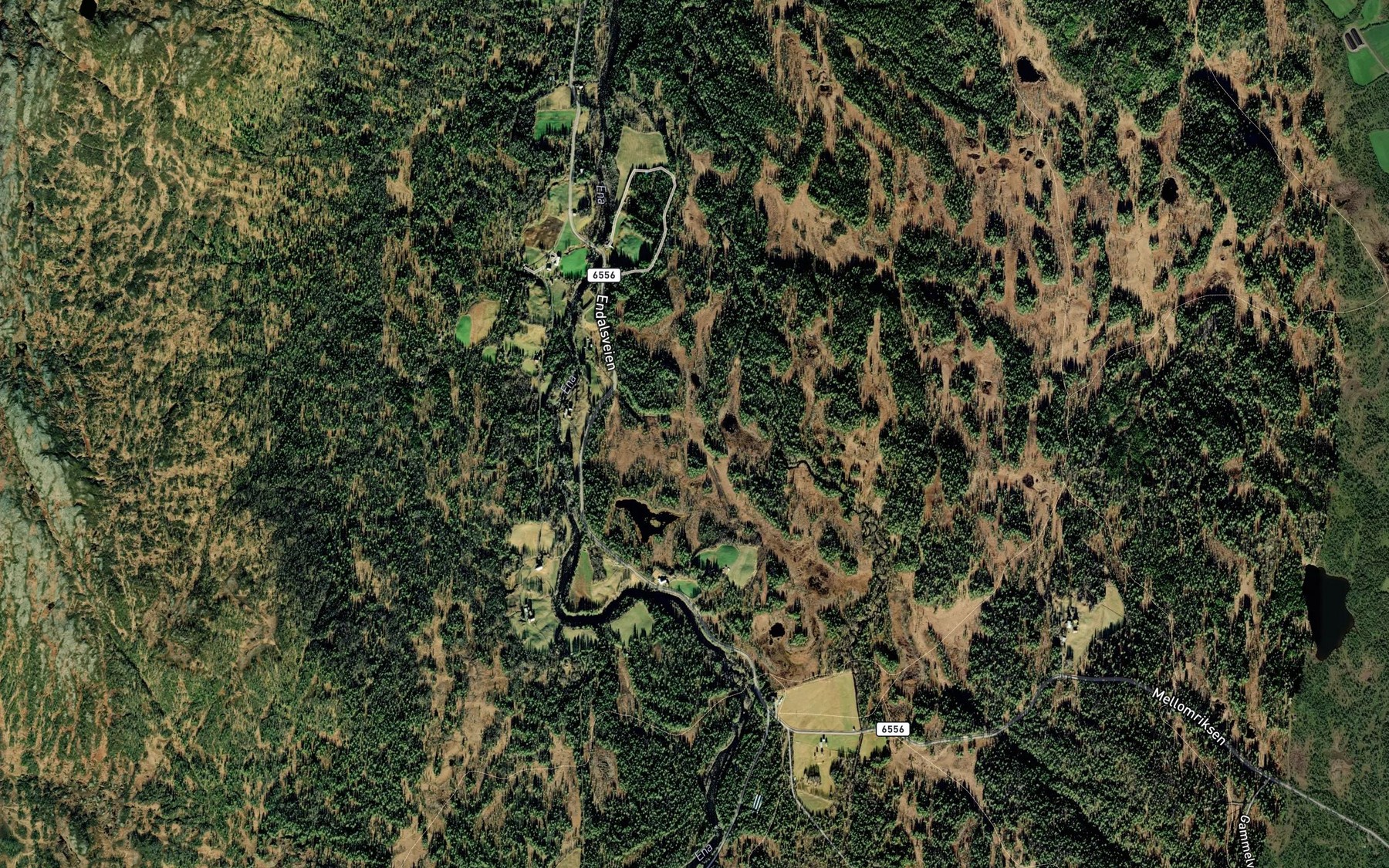 Satellite map of the Vassmyrbekken